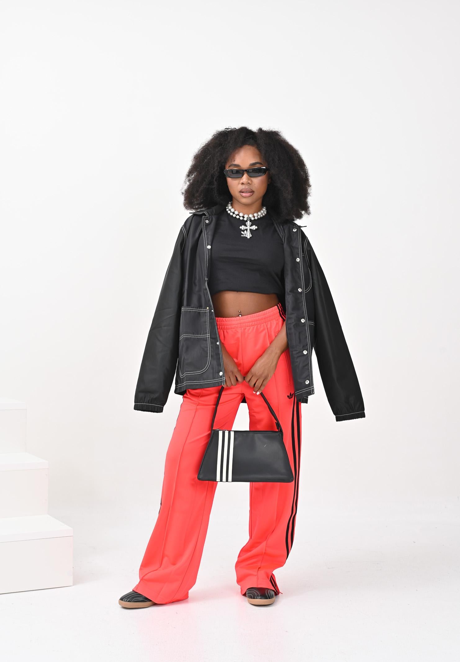 ADIDAS ORIGINALS Giacca a vento Wabash Regular Coach nera da uomo JW0174 . ADIDAS ORIGINALS