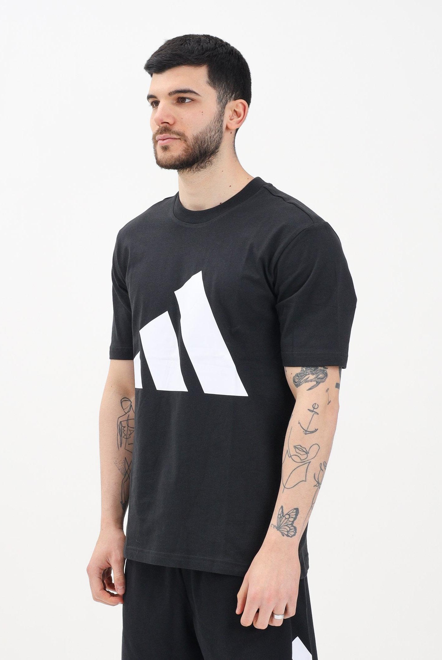 ADIDAS PERFORMANCE T-shirt a manica corta Essentials Big Logo nera da uomo JE8945 . ADIDAS PERFORMANCE