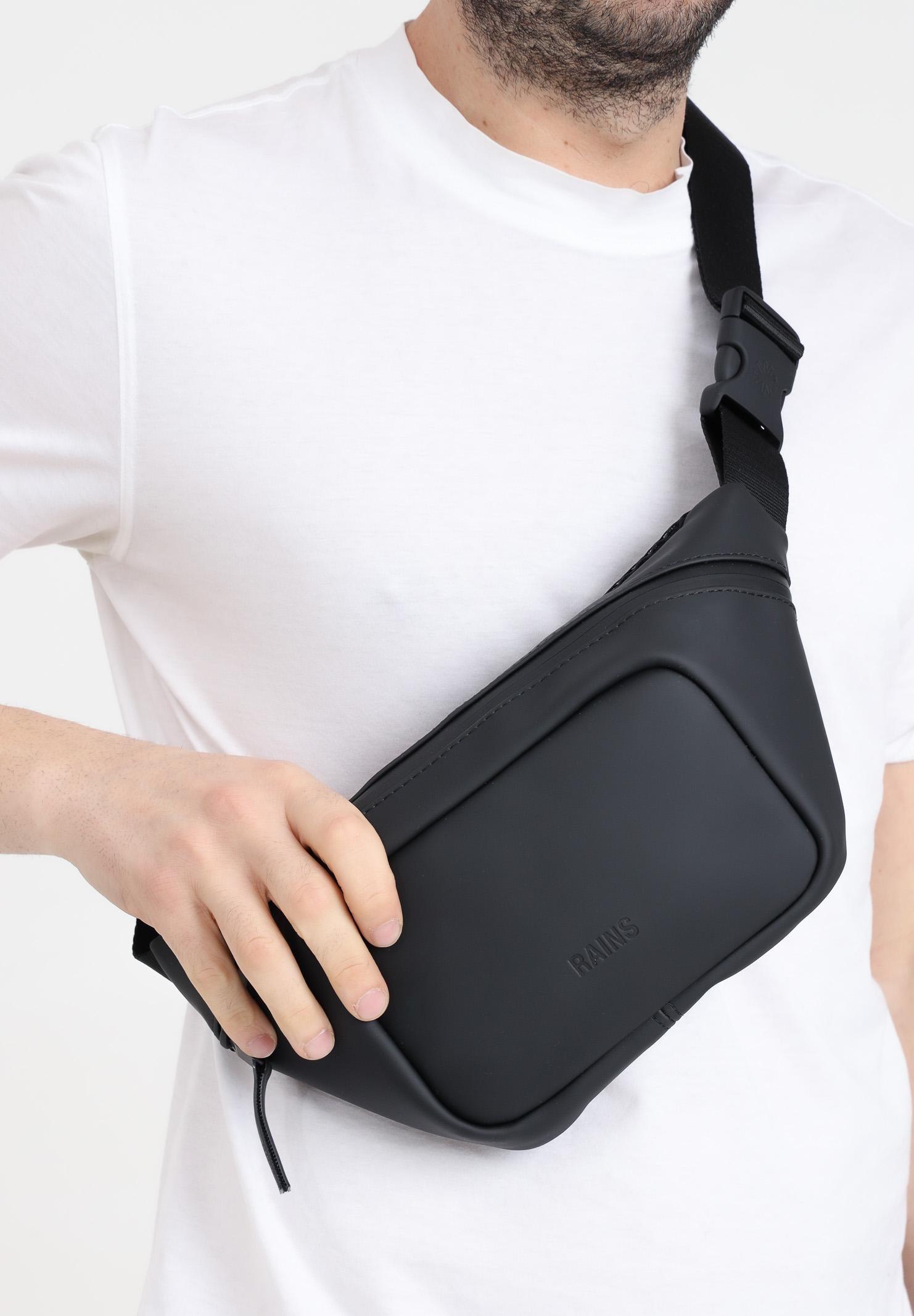 RAINS Marsupio Bum Bag Mini nero per uomo e donna RA14730 BLA RAINS