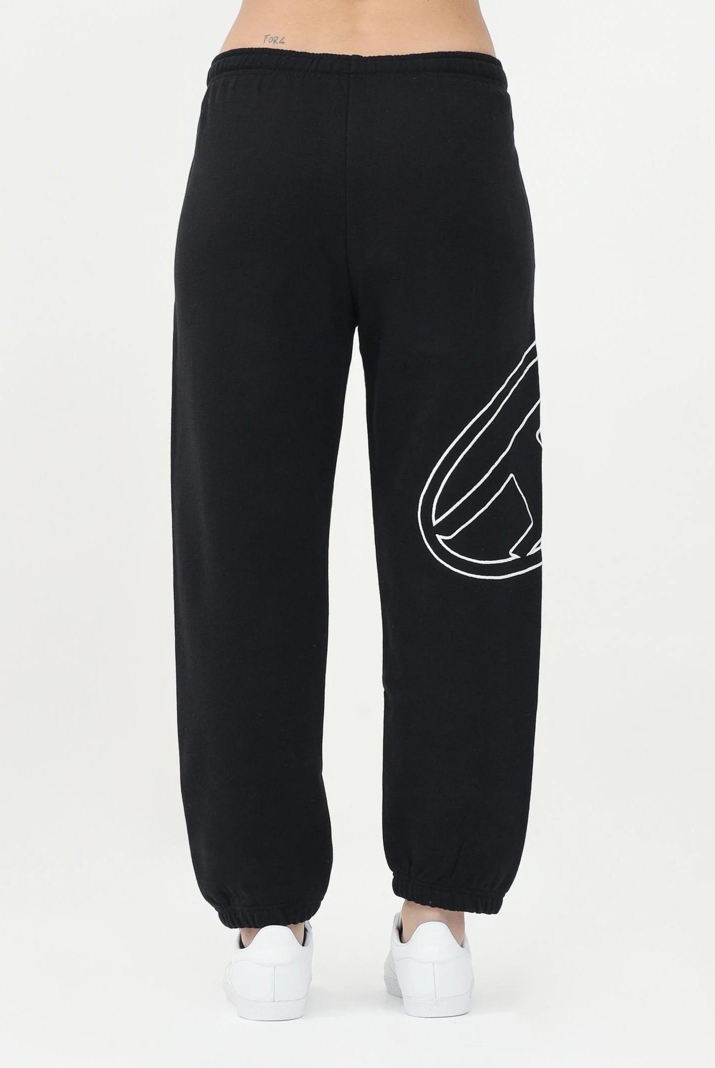 DIESEL Pantalone sportivo nero per donna, ragazzi e bambini con maxi logo Oval D J022720GYCJ K900 DIESEL