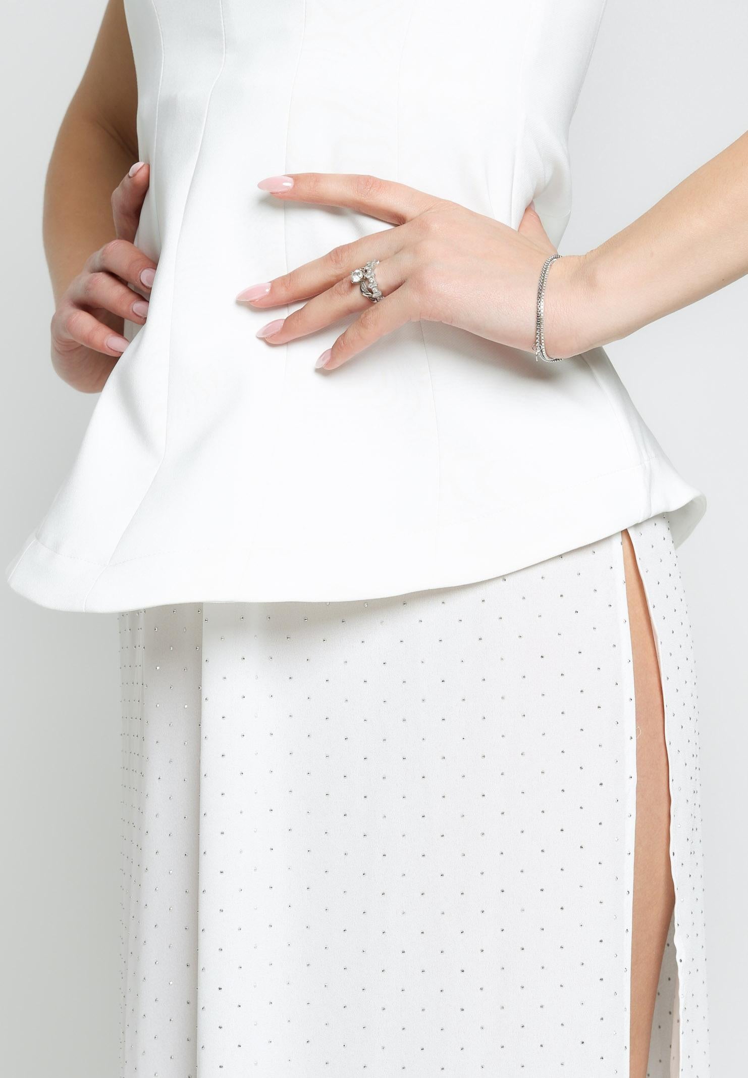 SANTAS Abito lungo CREAM bianco da donna PV25020 BIANCO SANTAS