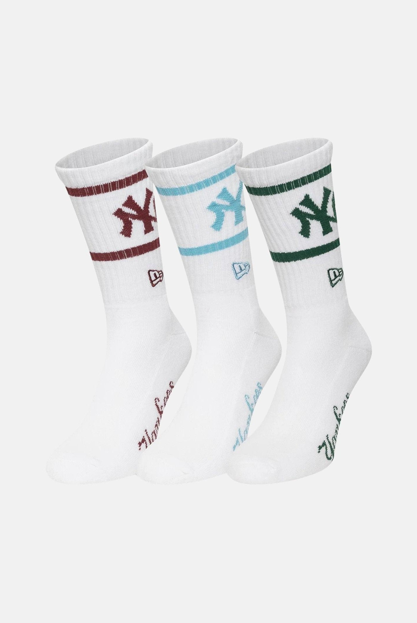 NEW ERA Calzini (3paia) New York Yankees MLB bianchi per uomo e donna 60684243 NEW ERA