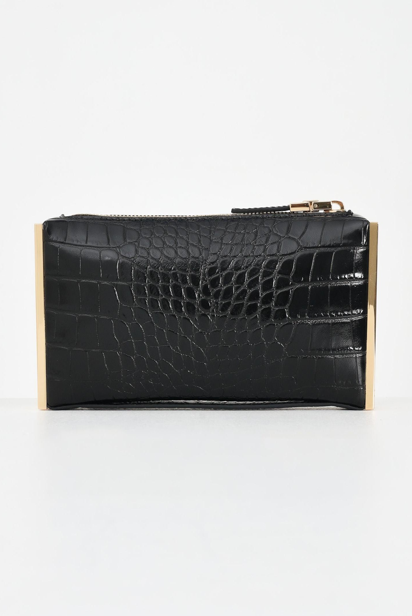 ELISABETTA FRANCHI Pochette nera da donna con stampa cocco BS51A56E2 110 ELISABETTA FRANCHI