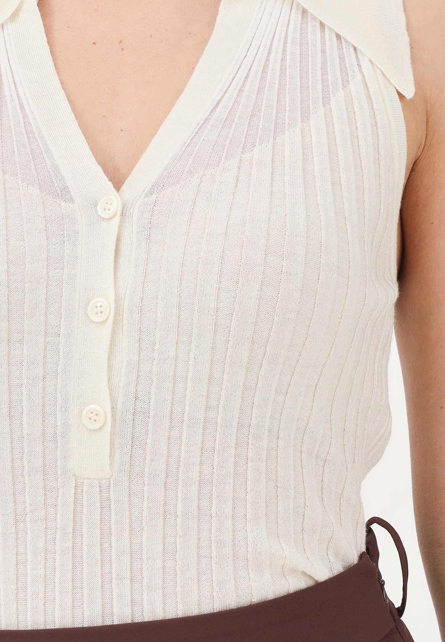 PINKO Canotta a polo FOSCHIA beige da donna 106318A34B C14 PINKO