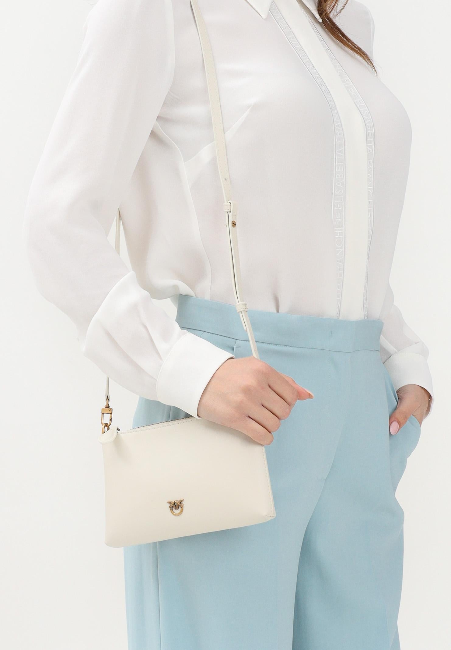 PINKO Pochette Flat Horizontal Mini panna da donna 104277A0F1 Z14Q PINKO