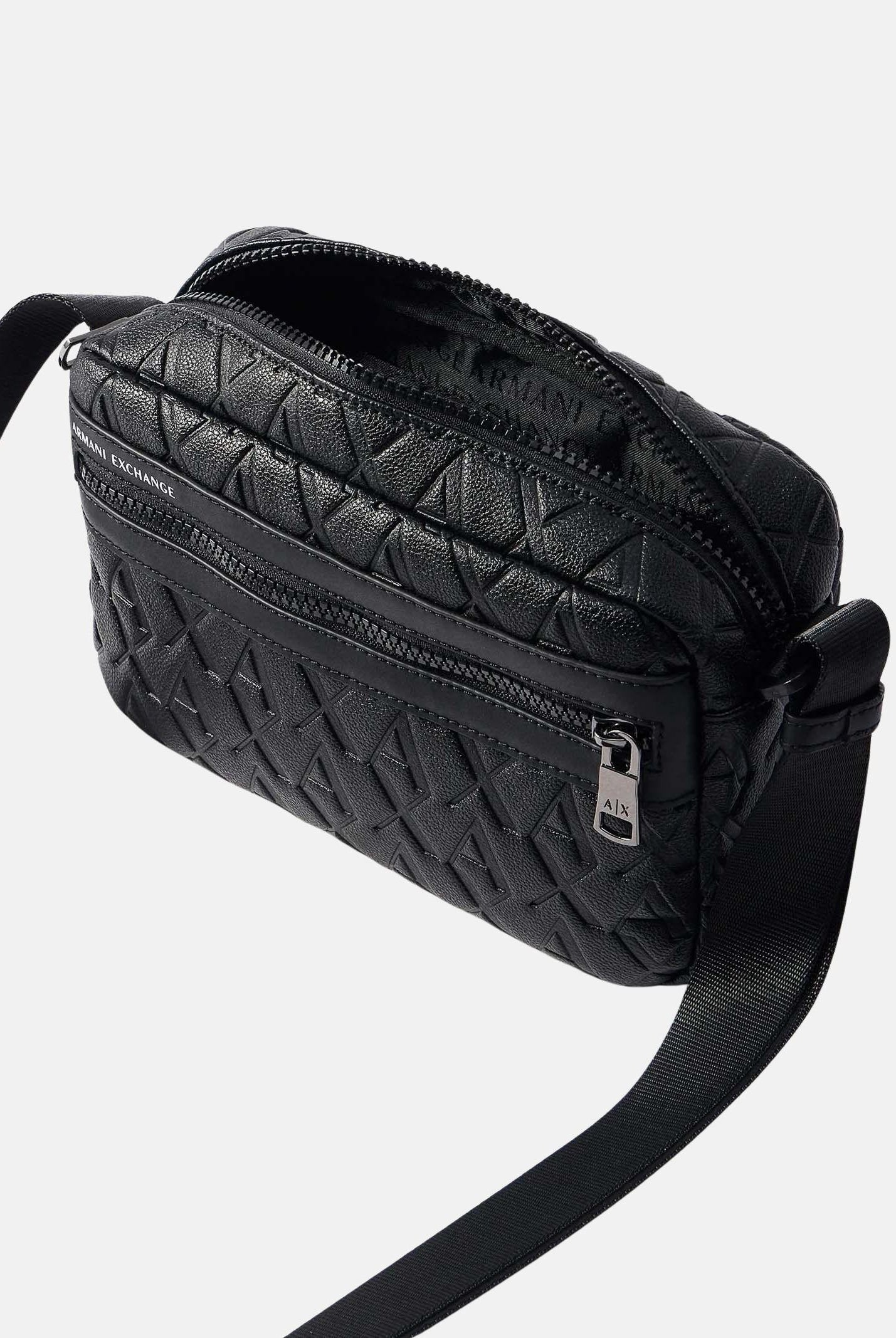 ARMANI EXCHANGE Borsello nero da uomo con motivo logo all-over XM000240AF12133 UC001 ARMANI EXCHANGE