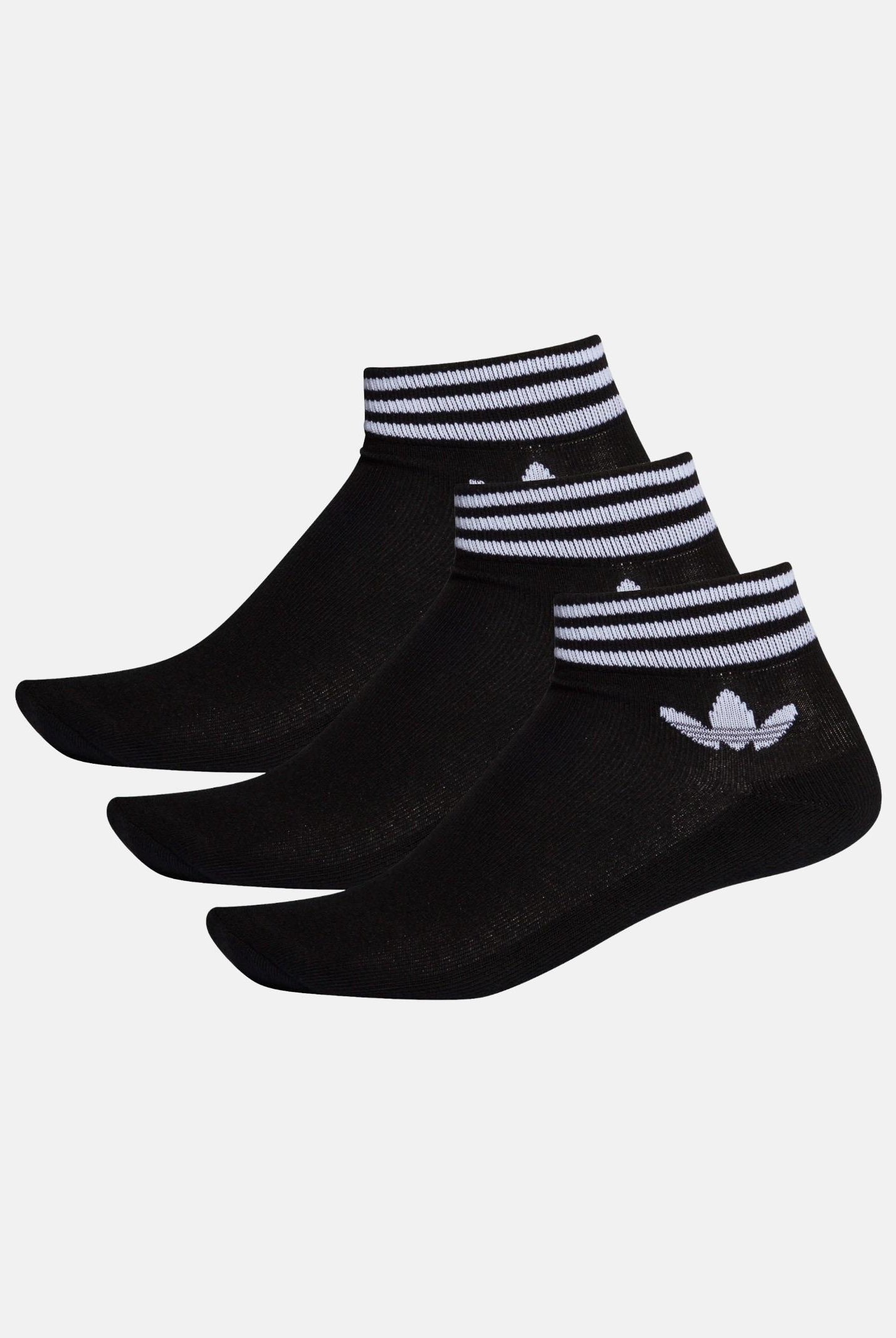 ADIDAS ORIGINALS Calzini (3 paia) Trefoil neri per uomo e donna EE1151 . ADIDAS ORIGINALS