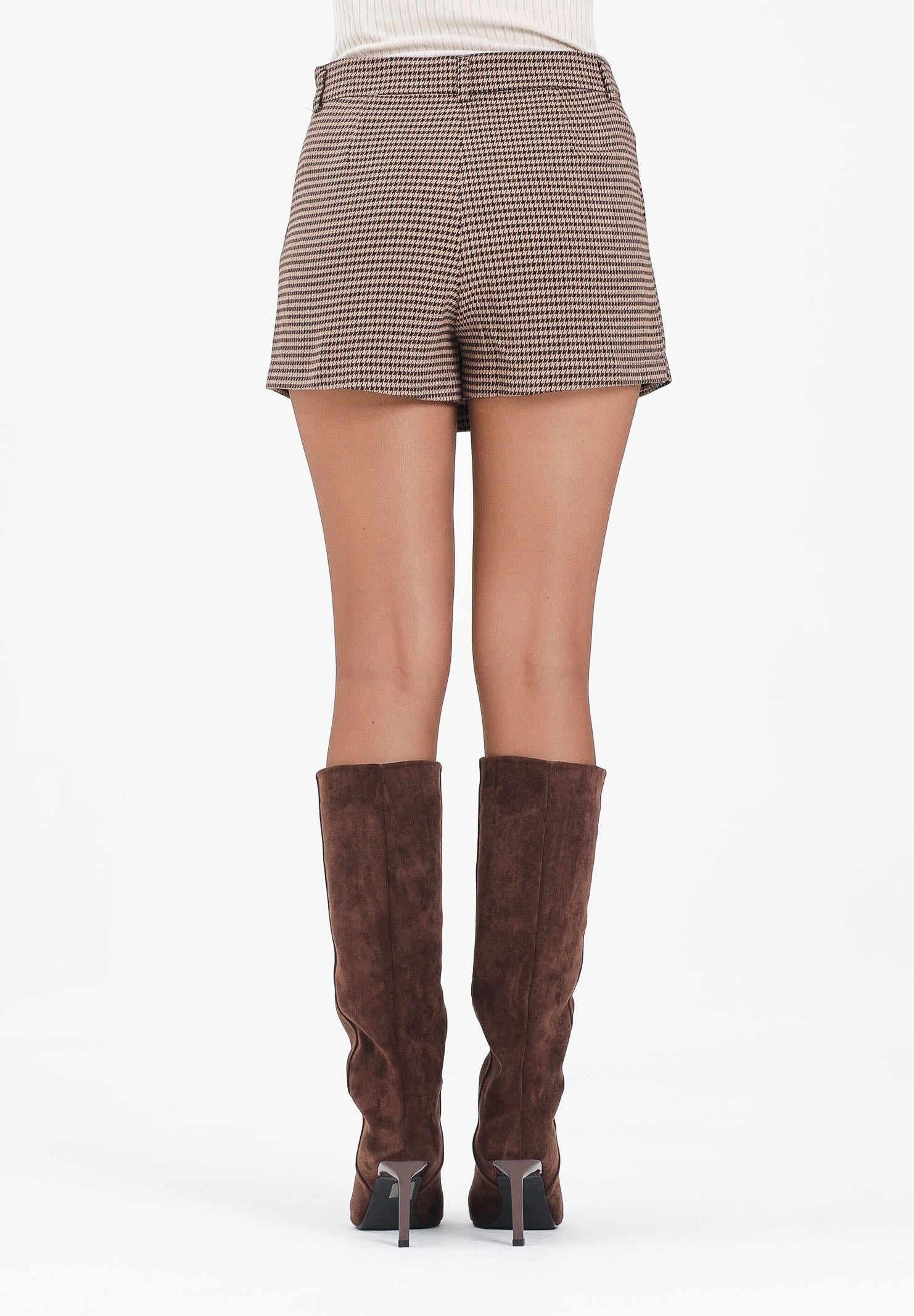 ONLY Shorts marrone da donna con fantasia pied-de-poule 15353569 DecadentChocolate ONLY