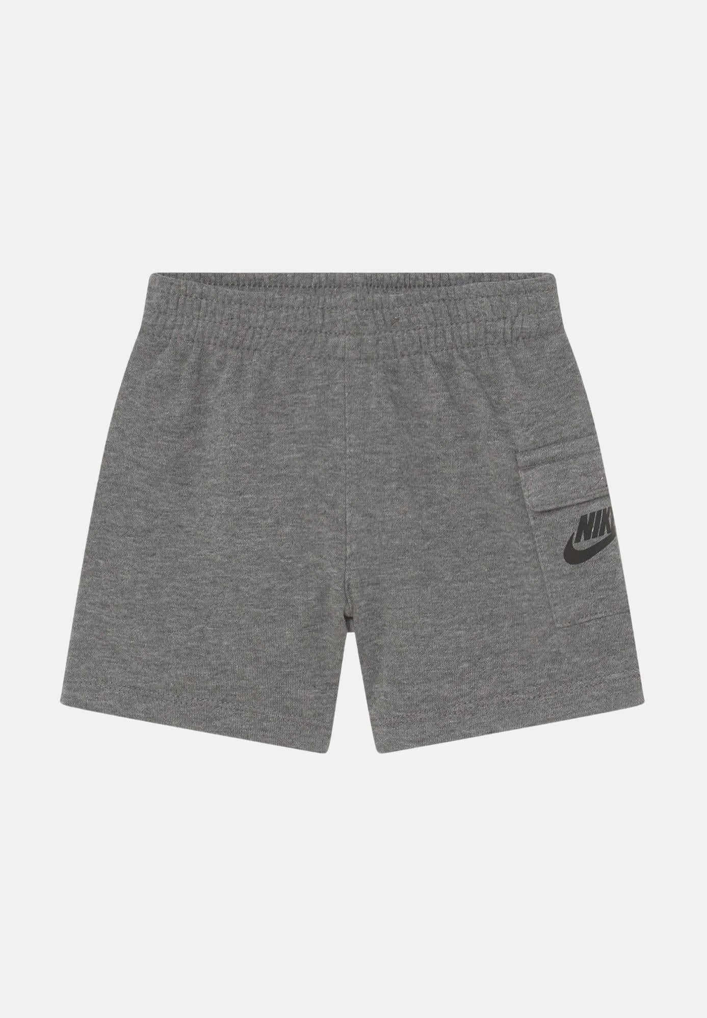 NIKE Completino bianco e grigio da neonato con logo 66J213 GEH NIKE