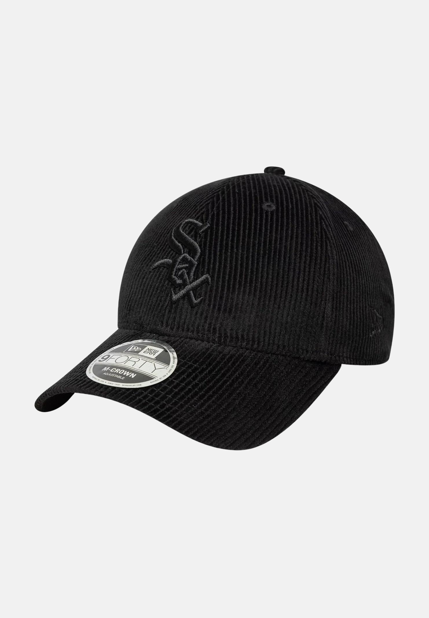 NEW ERA Cappello con visiera 9FORTY M-Crown Chicago White Sox MLB in velluto a costine nero per uomo e donna 60758924 NEW ERA