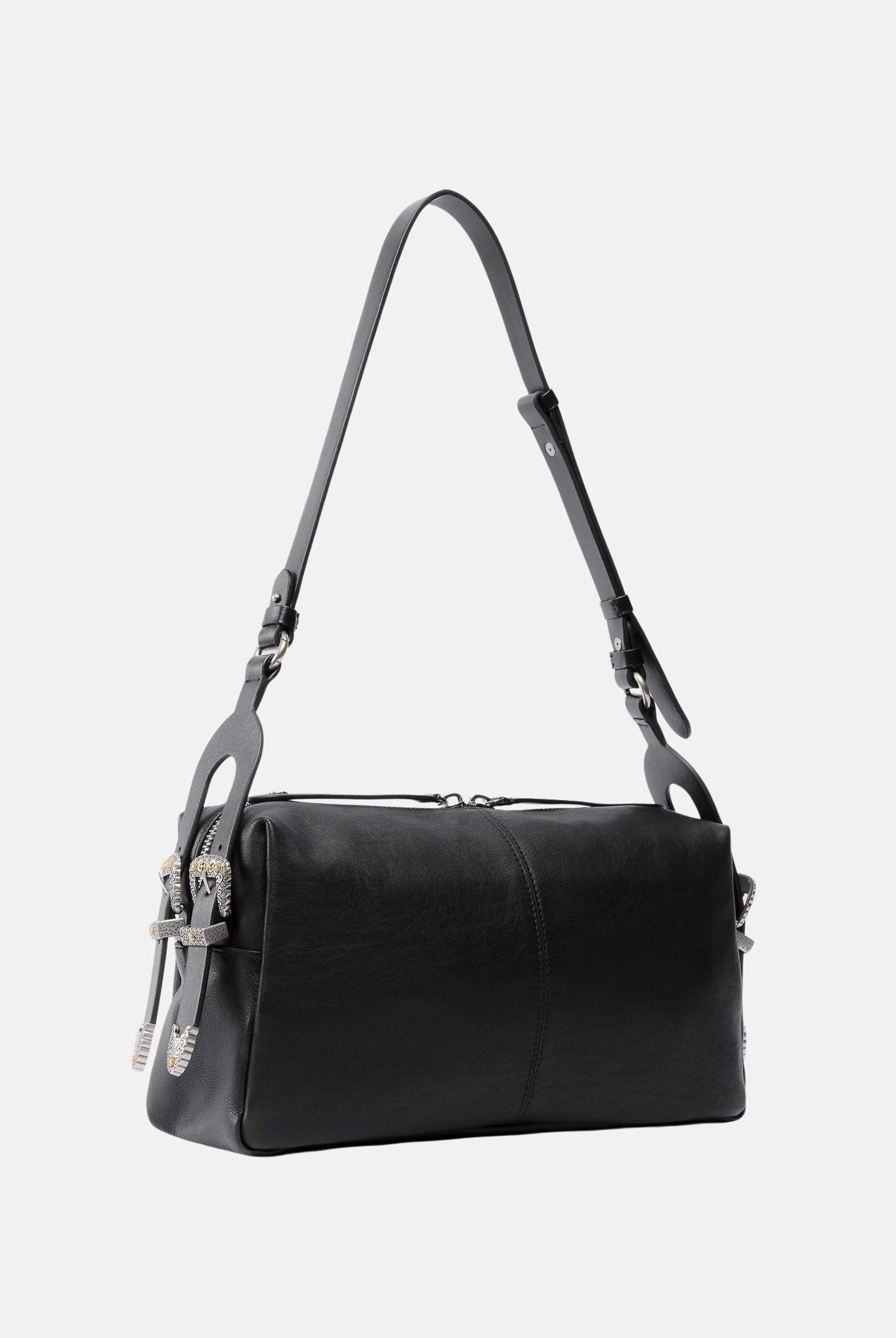 PINKO Borsa a spalla Keeper Bag in pelle nera da donna 106676A2JG Z99O PINKO
