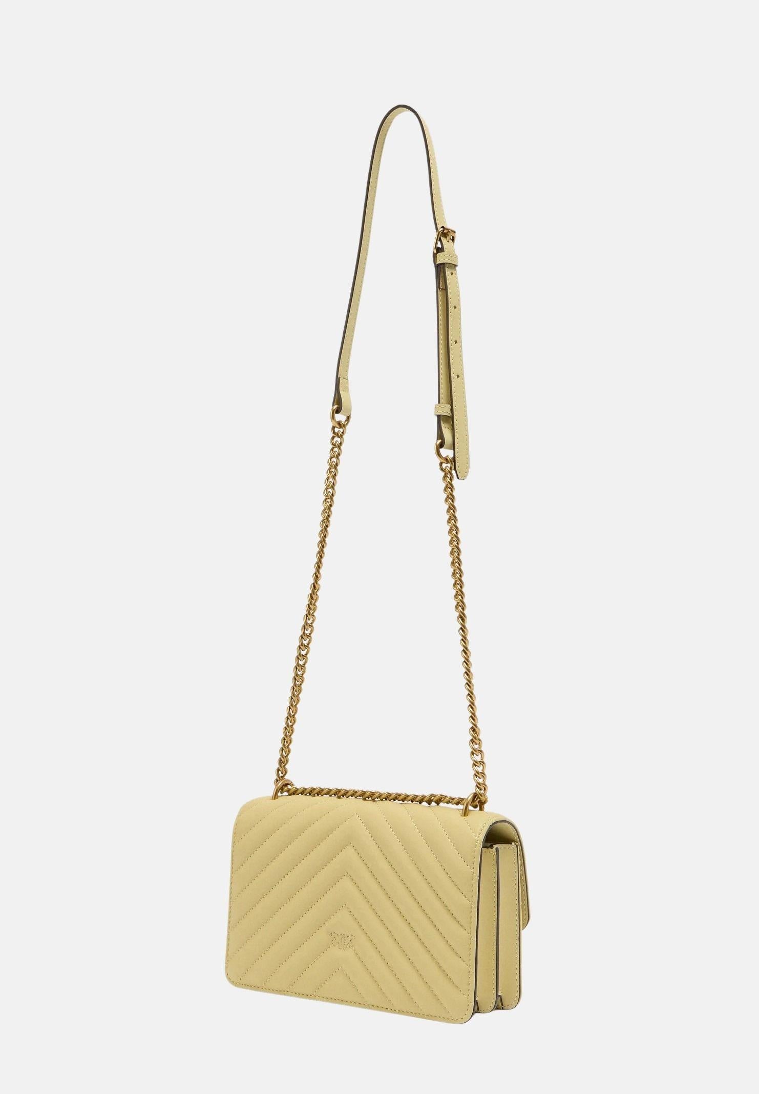 PINKO Borsa a tracolla Mini Love Bag One giallo vaniglia da donna 100074A0GK C39Q PINKO