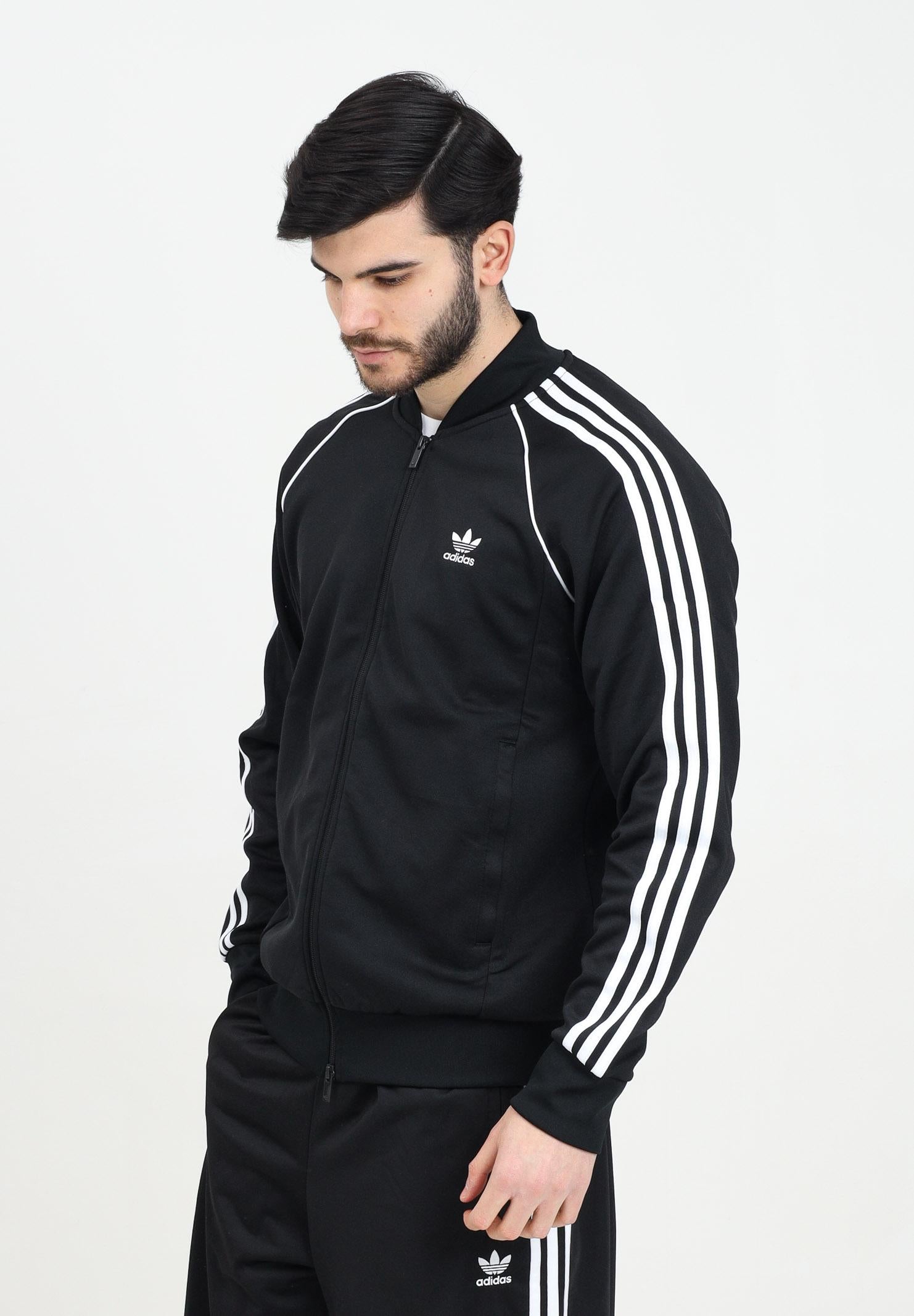ADIDAS ORIGINALS Felpa con zip Adicolor Classics SST nera da uomo IM4545 . ADIDAS ORIGINALS