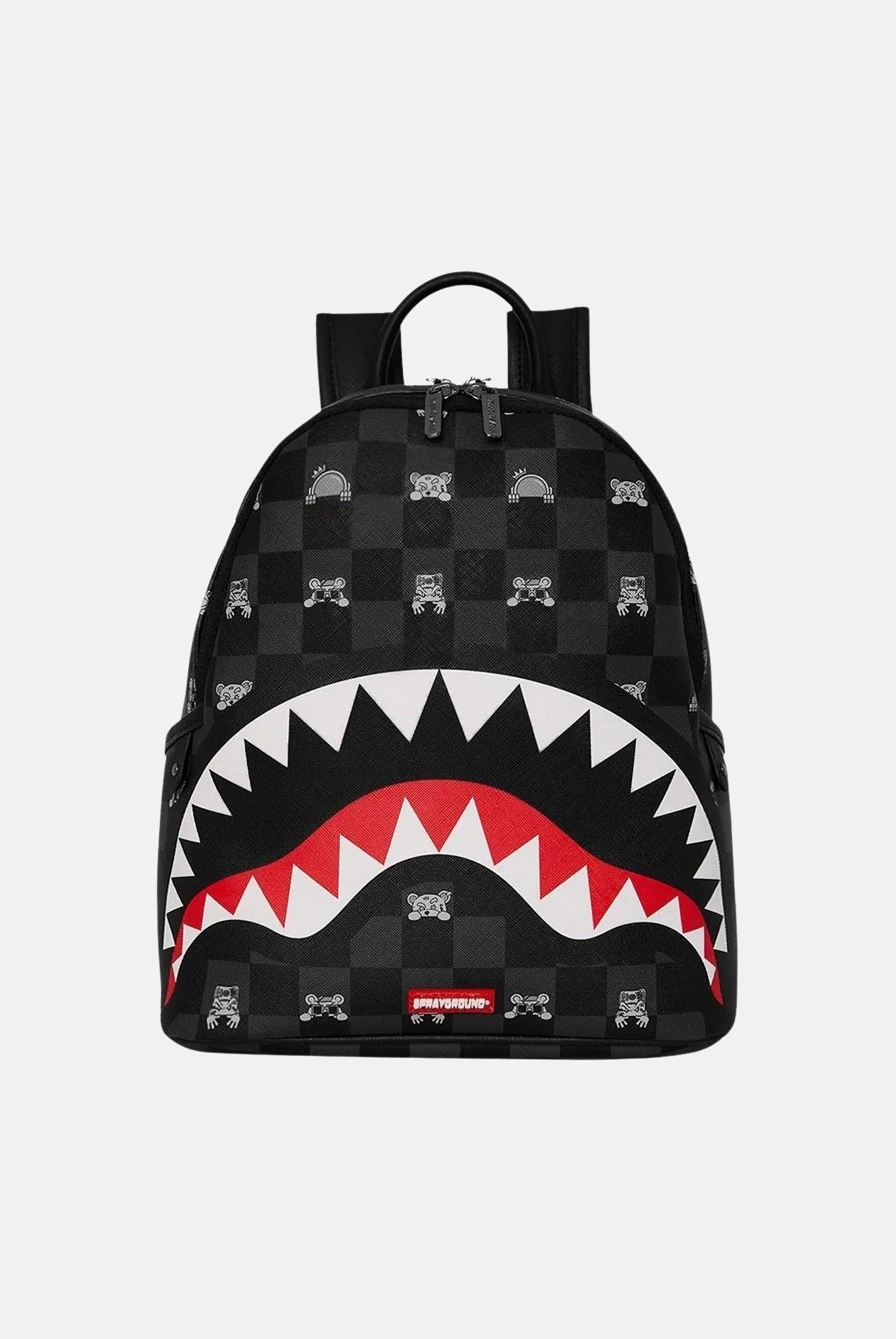 SPRAYGROUND Zaino GRAY PEEKING CHARACTER CHECK nero per uomo e donna 910B8908NSZ . SPRAYGROUND