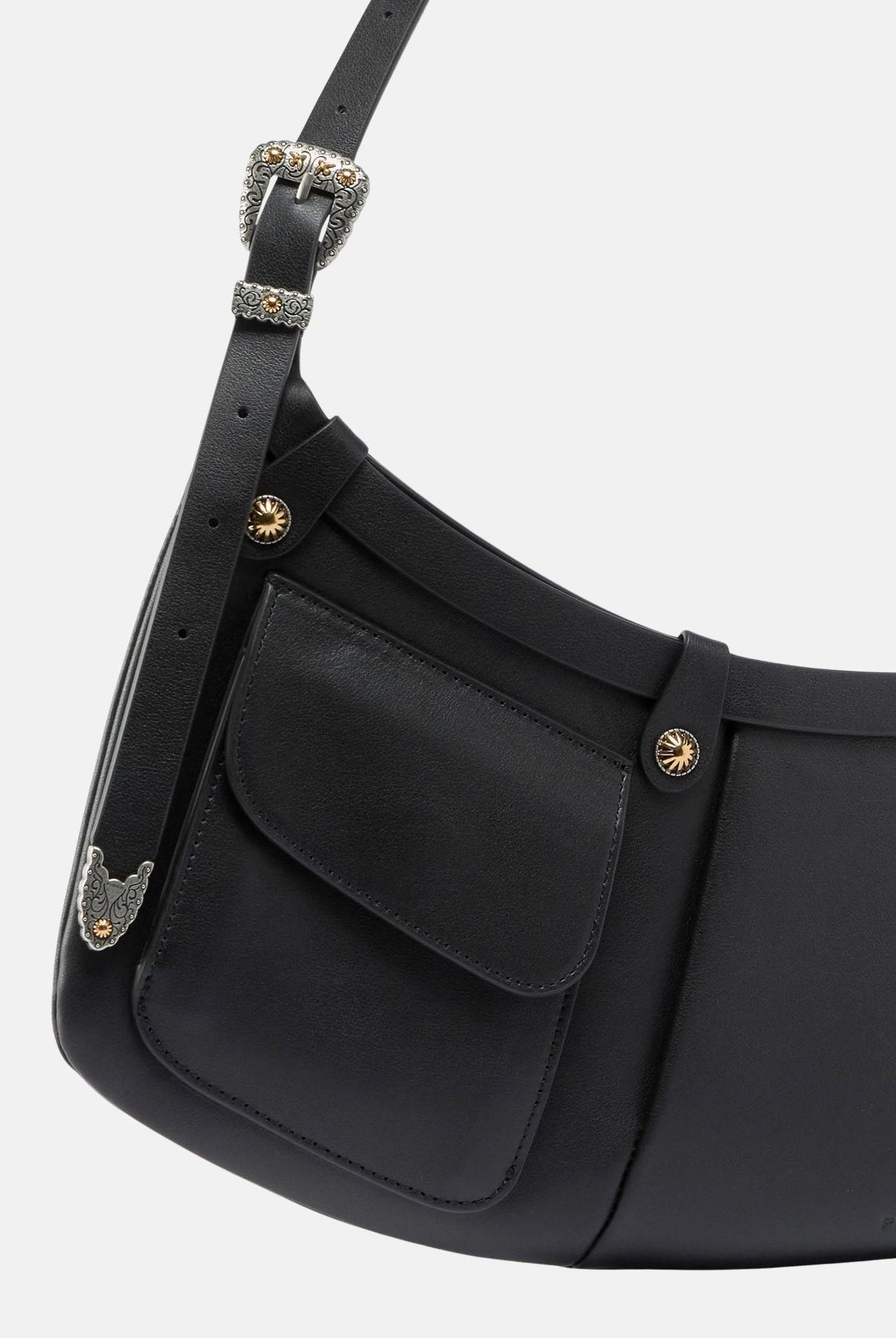 PINKO Borsa a spalla grande Pocket Body Bag nera da donna 106865A270 Z99O PINKO