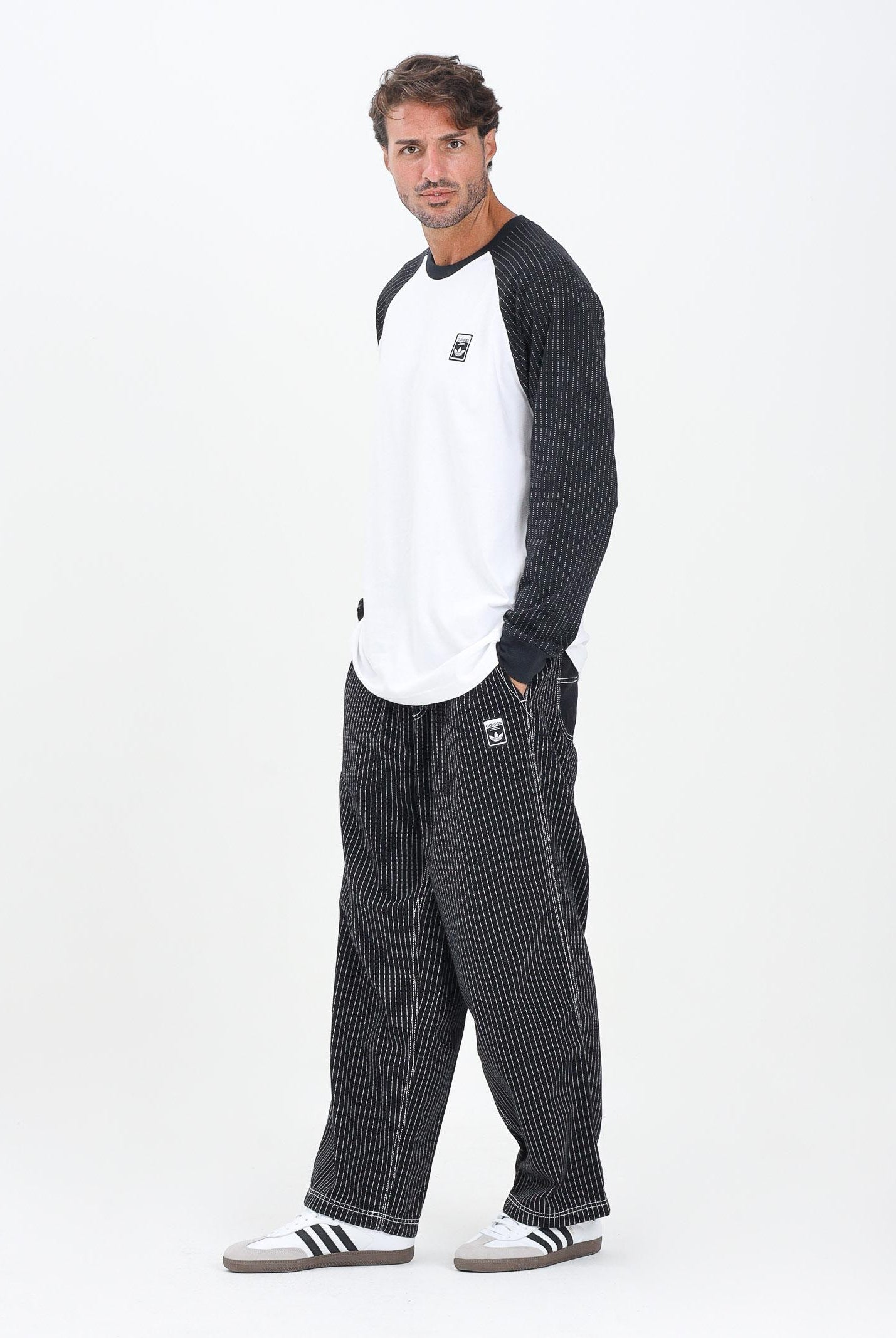 ADIDAS ORIGINALS Pantalone Wabash Loose Chino nero da uomo JW0180 ADIDAS ORIGINALS