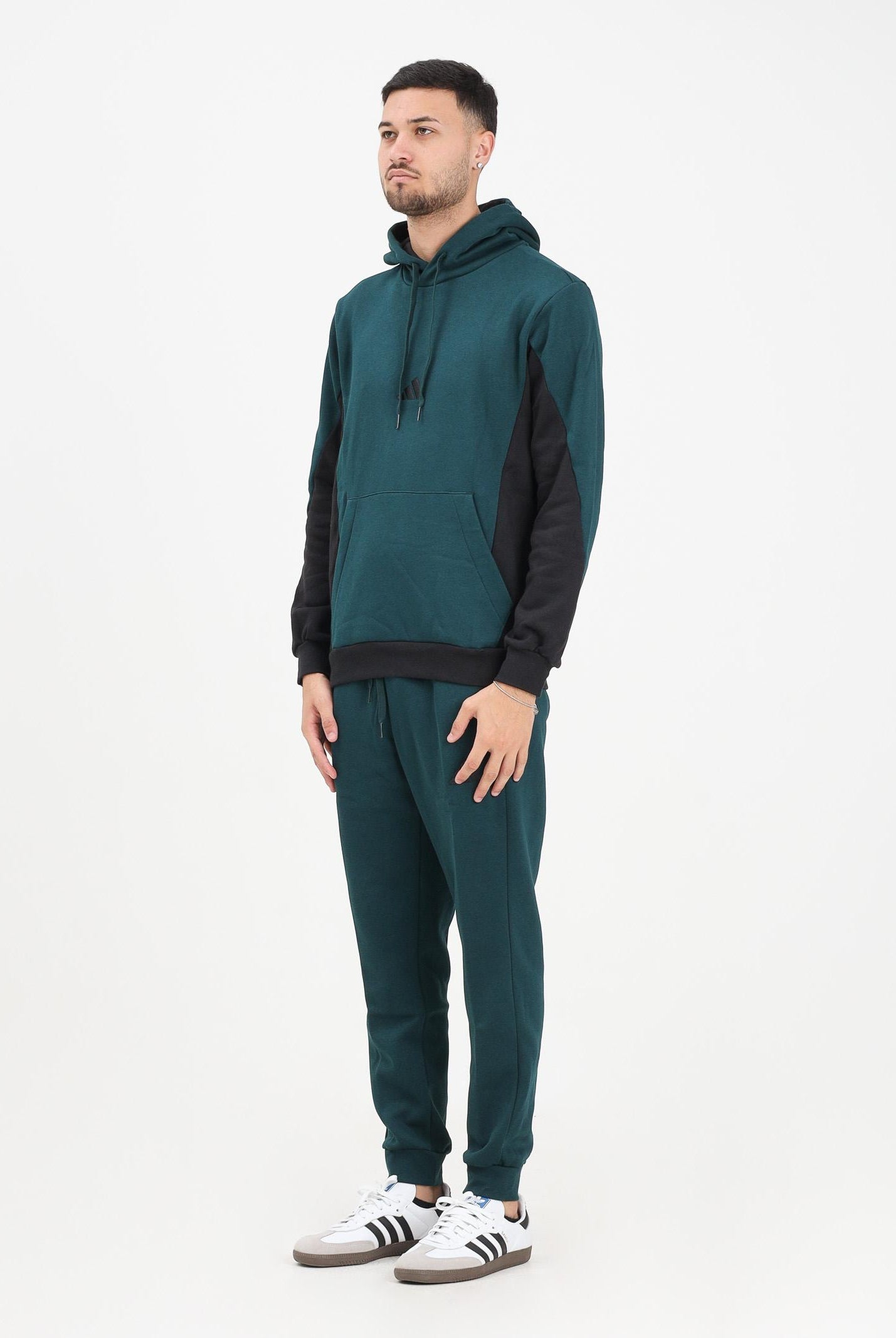 ADIDAS PERFORMANCE Tuta Sportswear Fleece Colorblock verde petrolio da uomo KB5266 ADIDAS PERFORMANCE