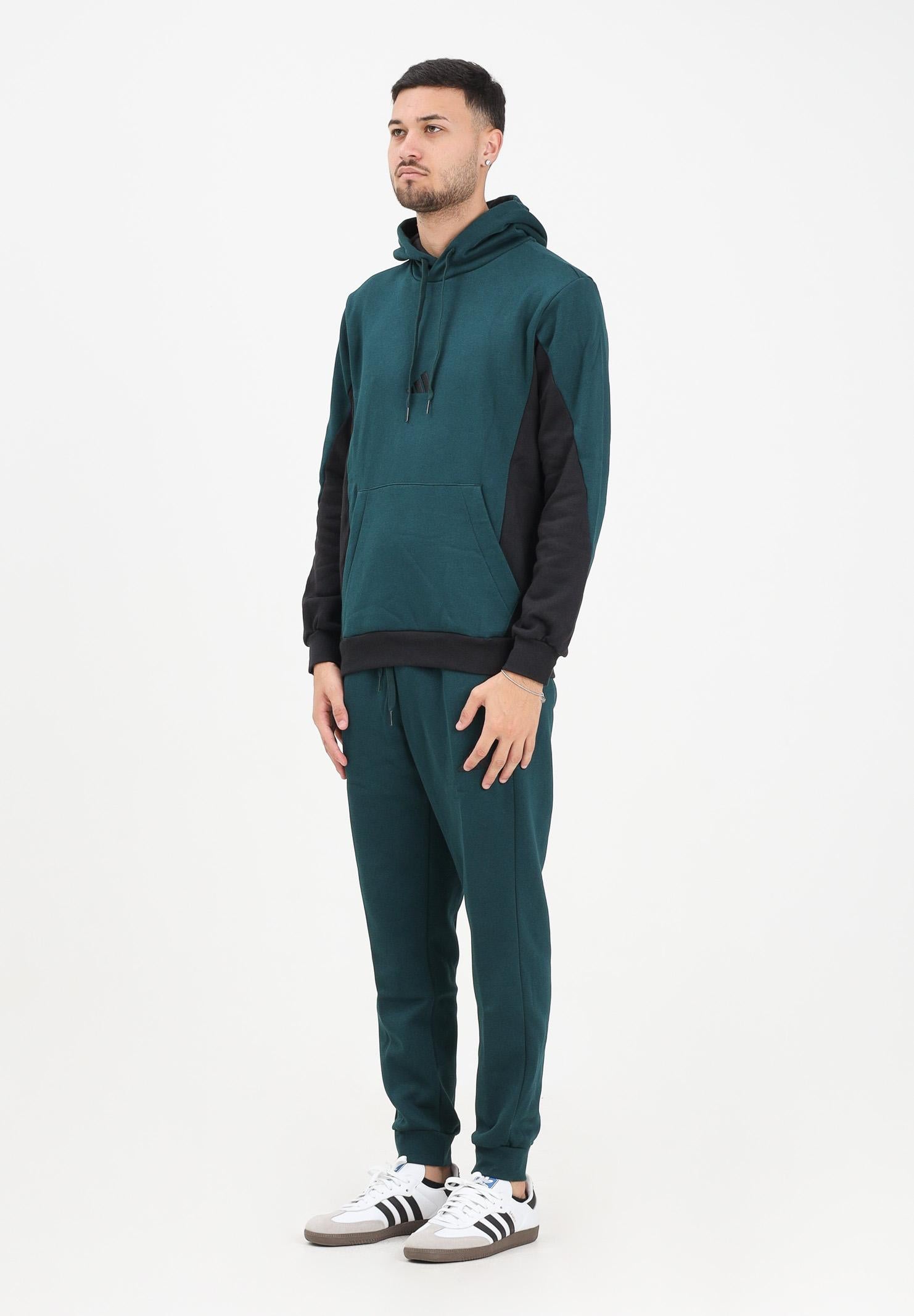 ADIDAS PERFORMANCE Tuta Sportswear Fleece Colorblock verde petrolio da uomo KB5266 ADIDAS PERFORMANCE
