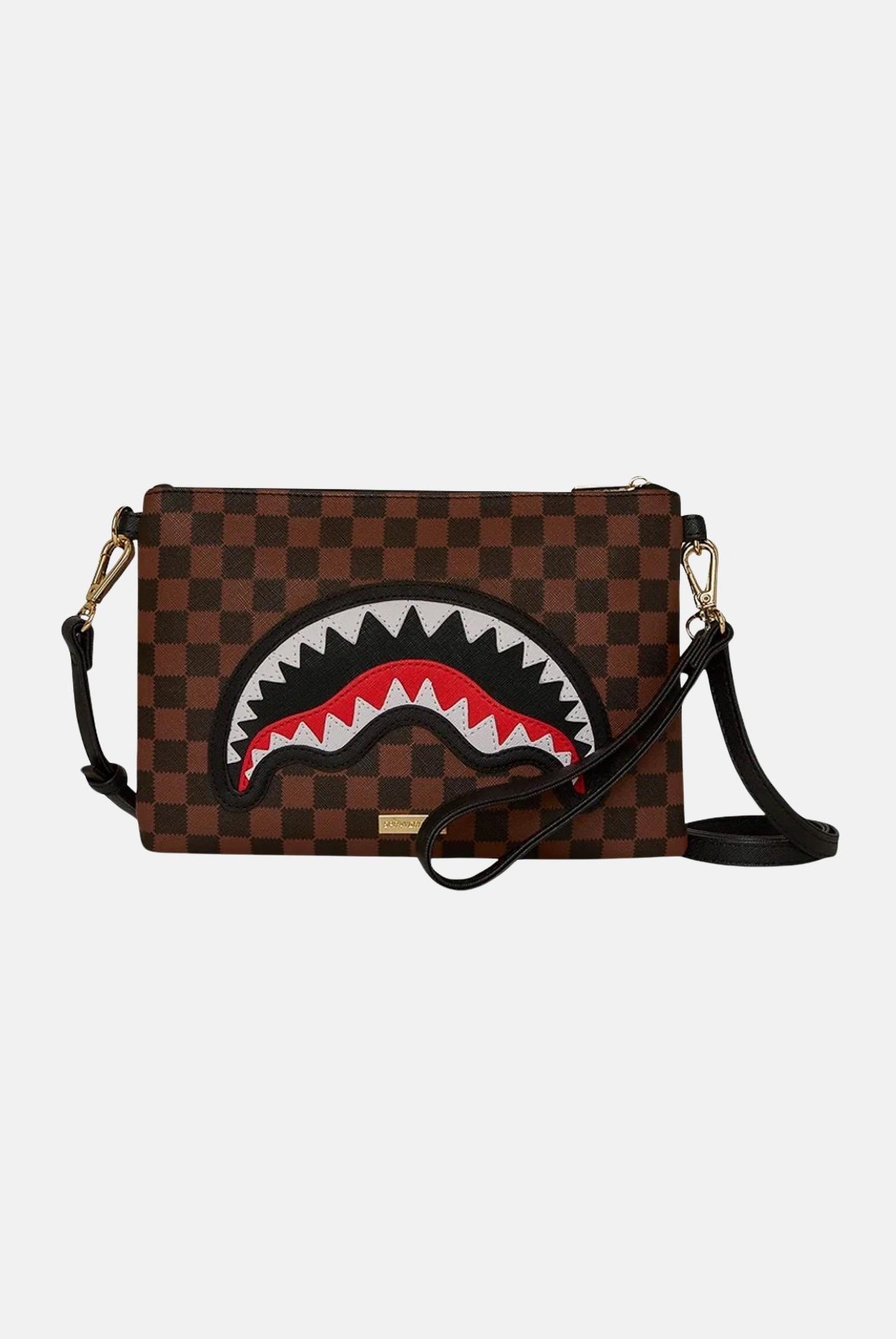 SPRAYGROUND Pochette Sawtooth Sharks In Paris marrone per uomo e donna 910B7841NSZ . SPRAYGROUND