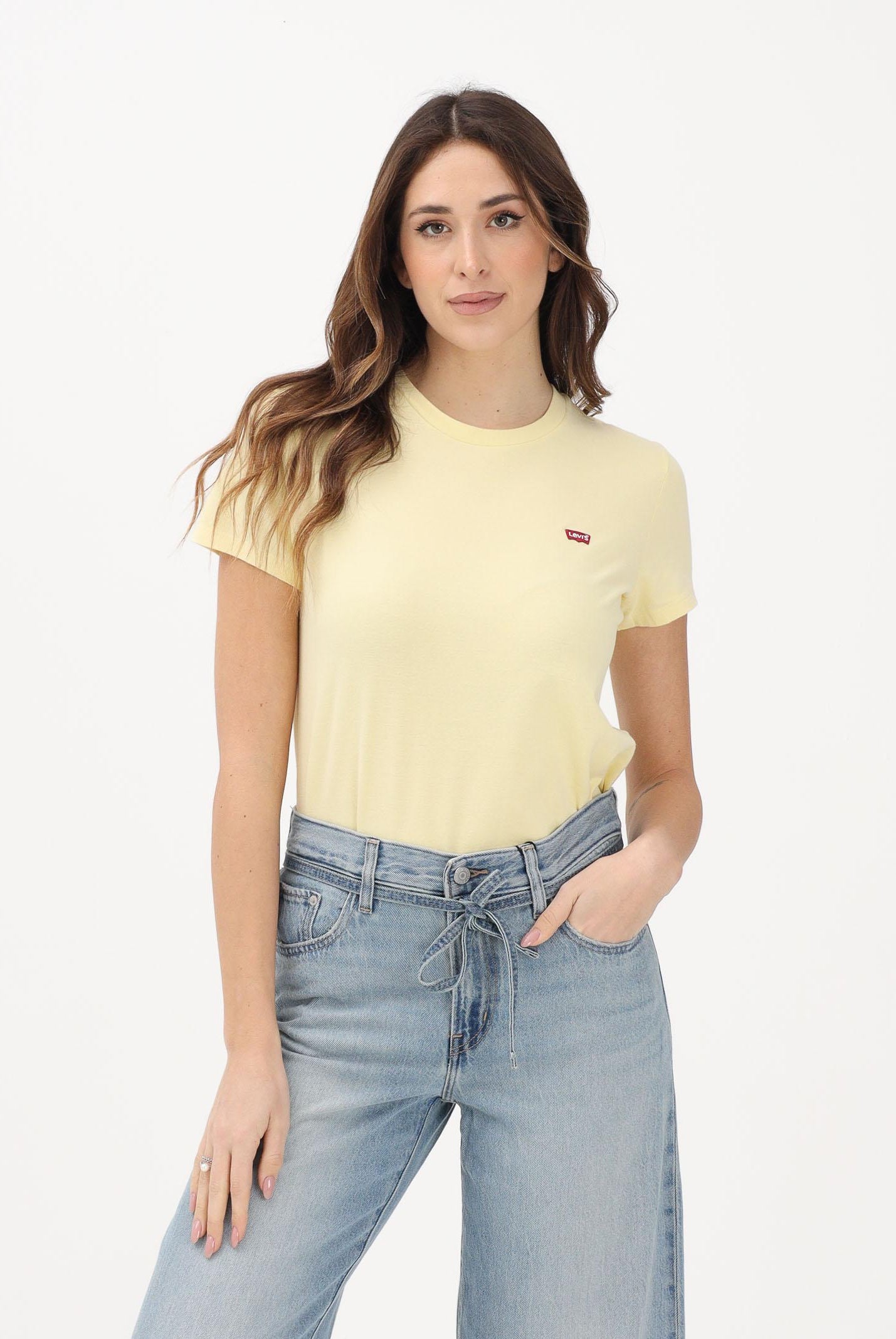 LEVI'S T-shirt a manica corta Perfect gialla da donna 39185-0401 . LEVI'S®