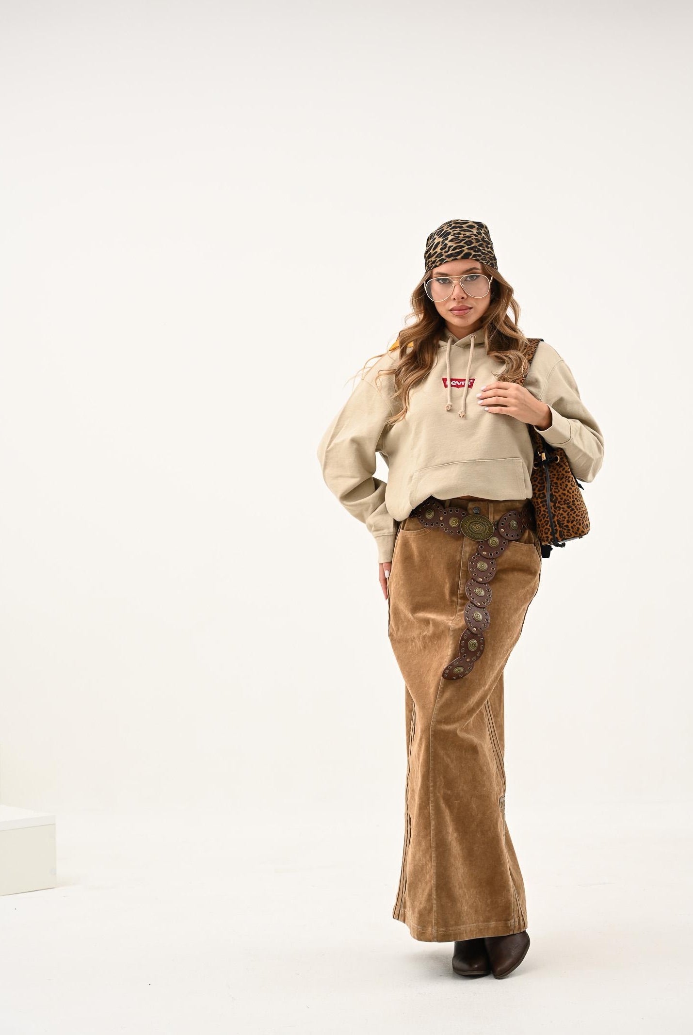 LEVI'S® Felpa con cappuccio beige da uomo rifinita da stampa sul retro 38479-0423 LEVI'S®