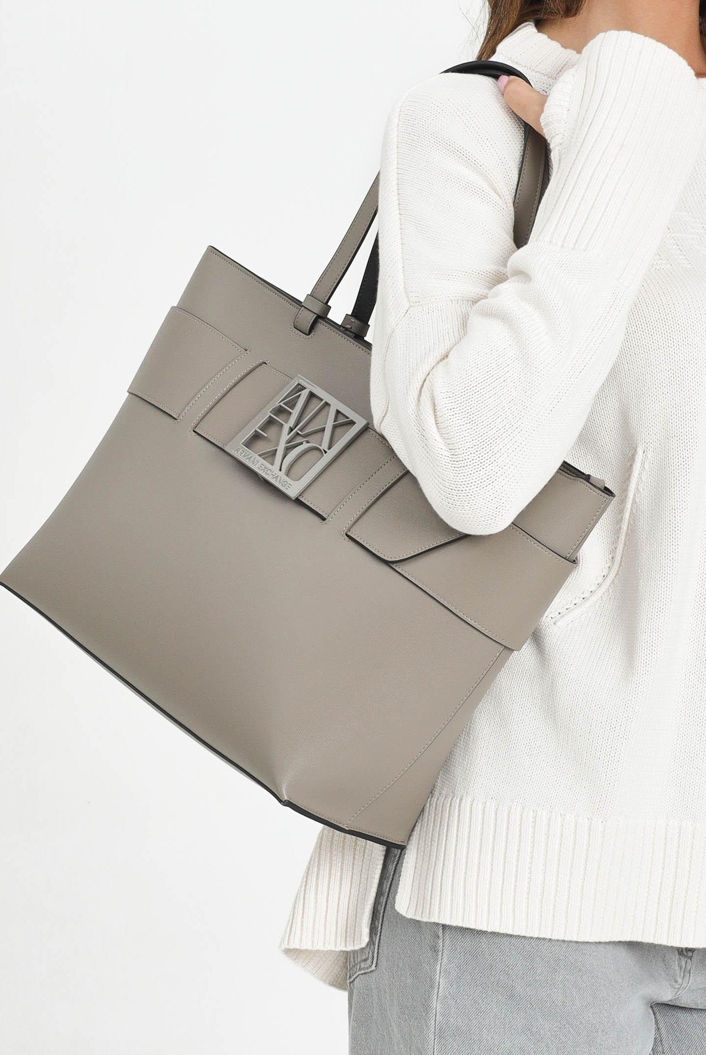 ARMANI EXCHANGE Shopper color fango da donna con logo 9491270A874 U6242 ARMANI EXCHANGE