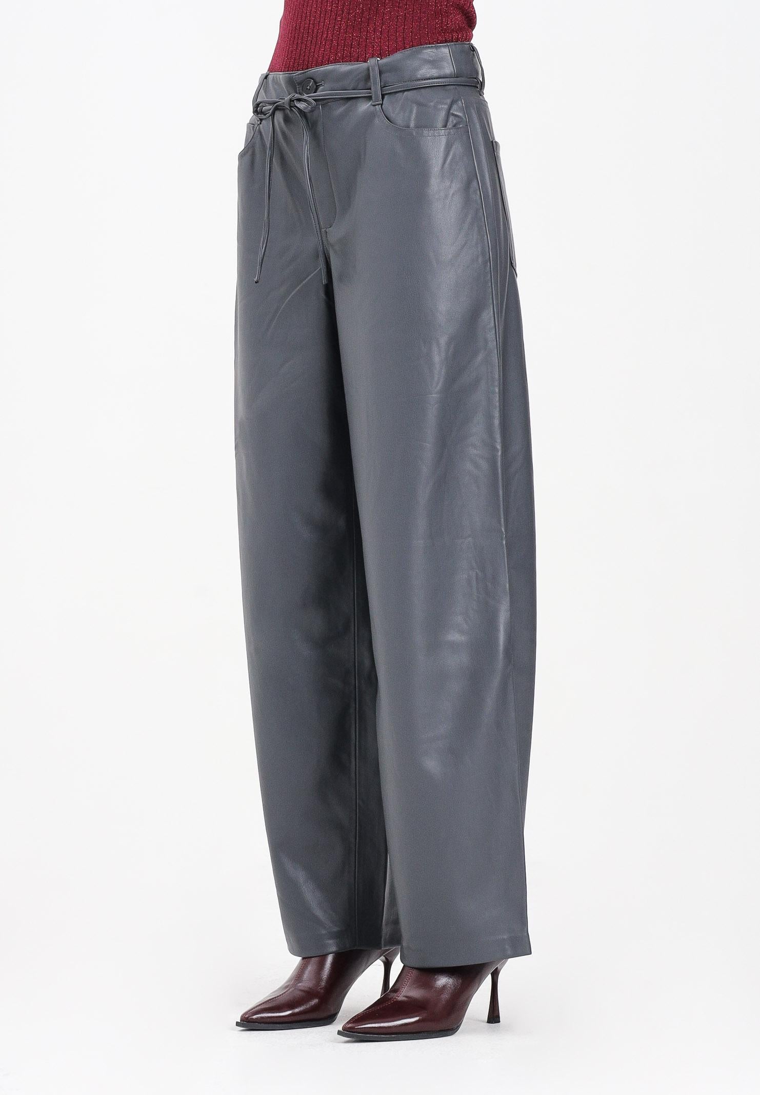 ONLY Pantalone in eco-pelle color grigio da donna 15351275 BlackenedPearl ONLY