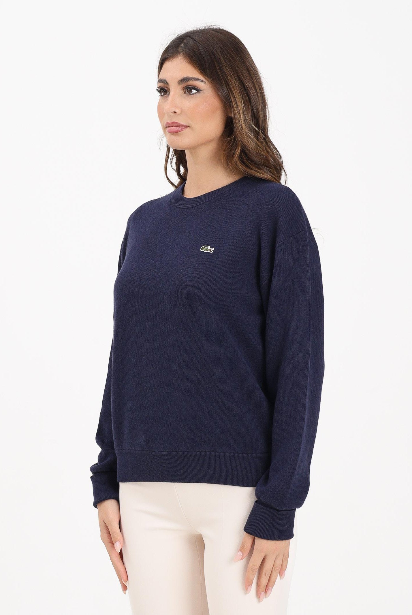 LACOSTE Maglioncino girocollo blu da donna AF4158 166 LACOSTE