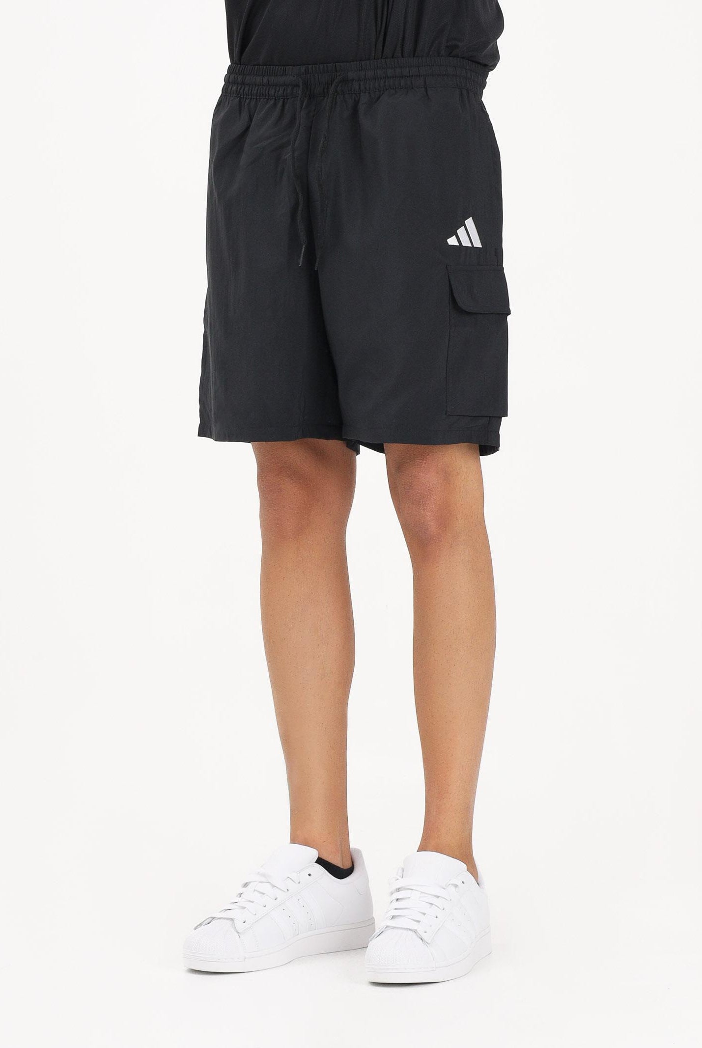 ADIDAS PERFORMANCE Shorts sportivo Essentials Small Logo Cargo Chelsea nero da uomo JF3530 . ADIDAS PERFORMANCE