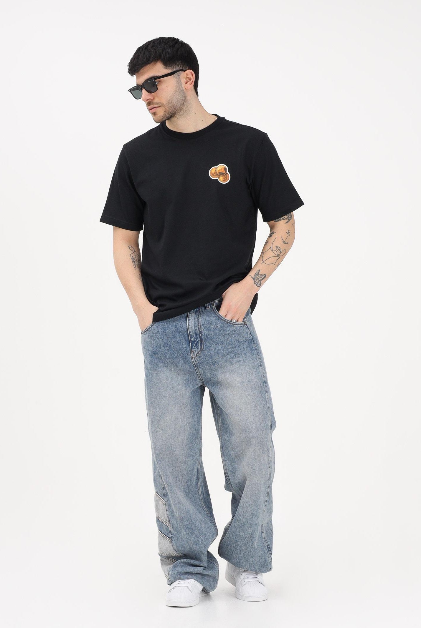 ADIDAS PERFORMANCE T-shirt a manica corta nera da uomo con grafica Snack Bubble Gum KD3933 . ADIDAS PERFORMANCE