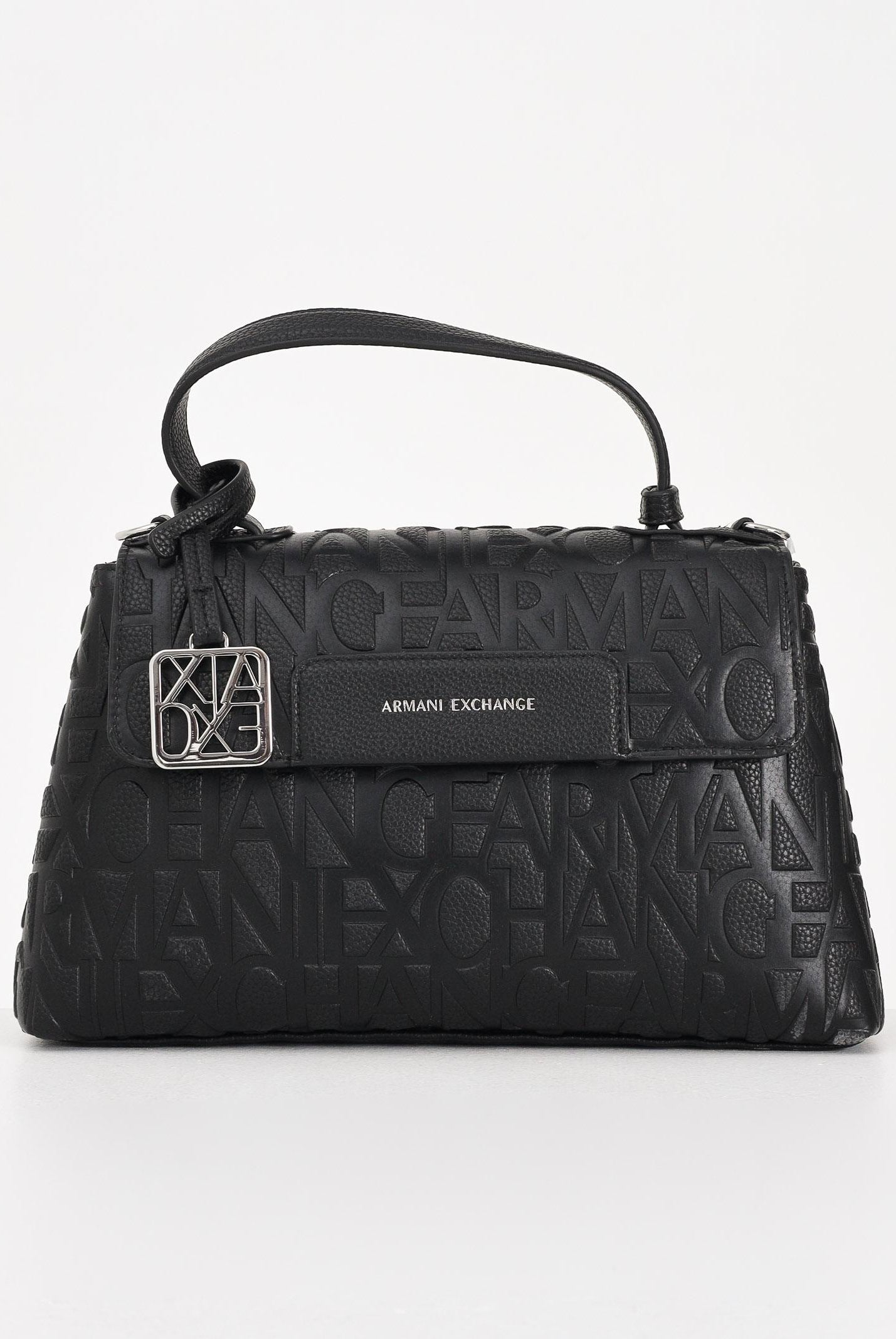 ARMANI EXCHANGE Borsa a mano nera da donna con logo all-over XW001223AF15774 UC001 ARMANI EXCHANGE