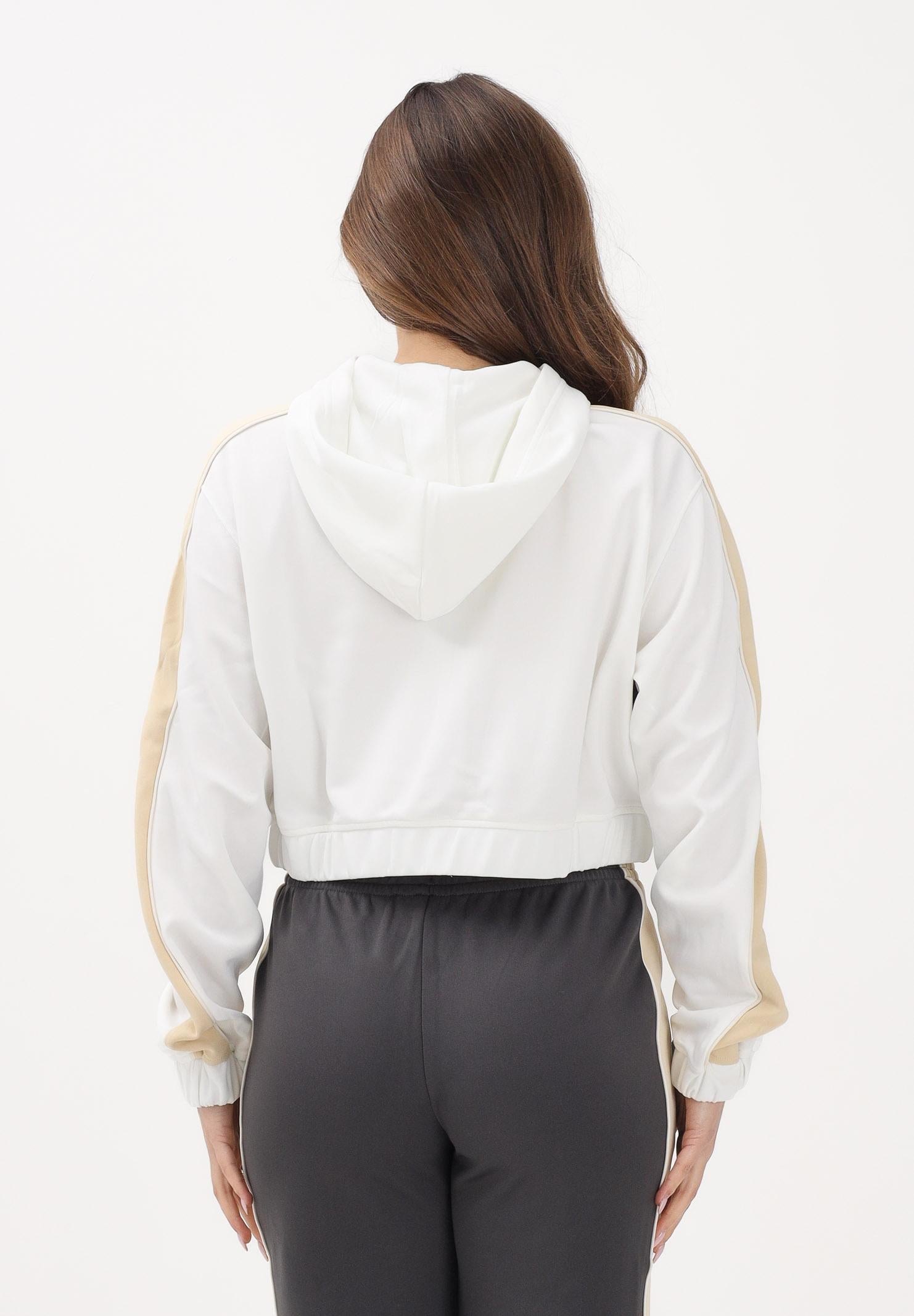 NEW BALANCE Felpa con zip Interlock bianca da donna WJ61B759SST . NEW BALANCE