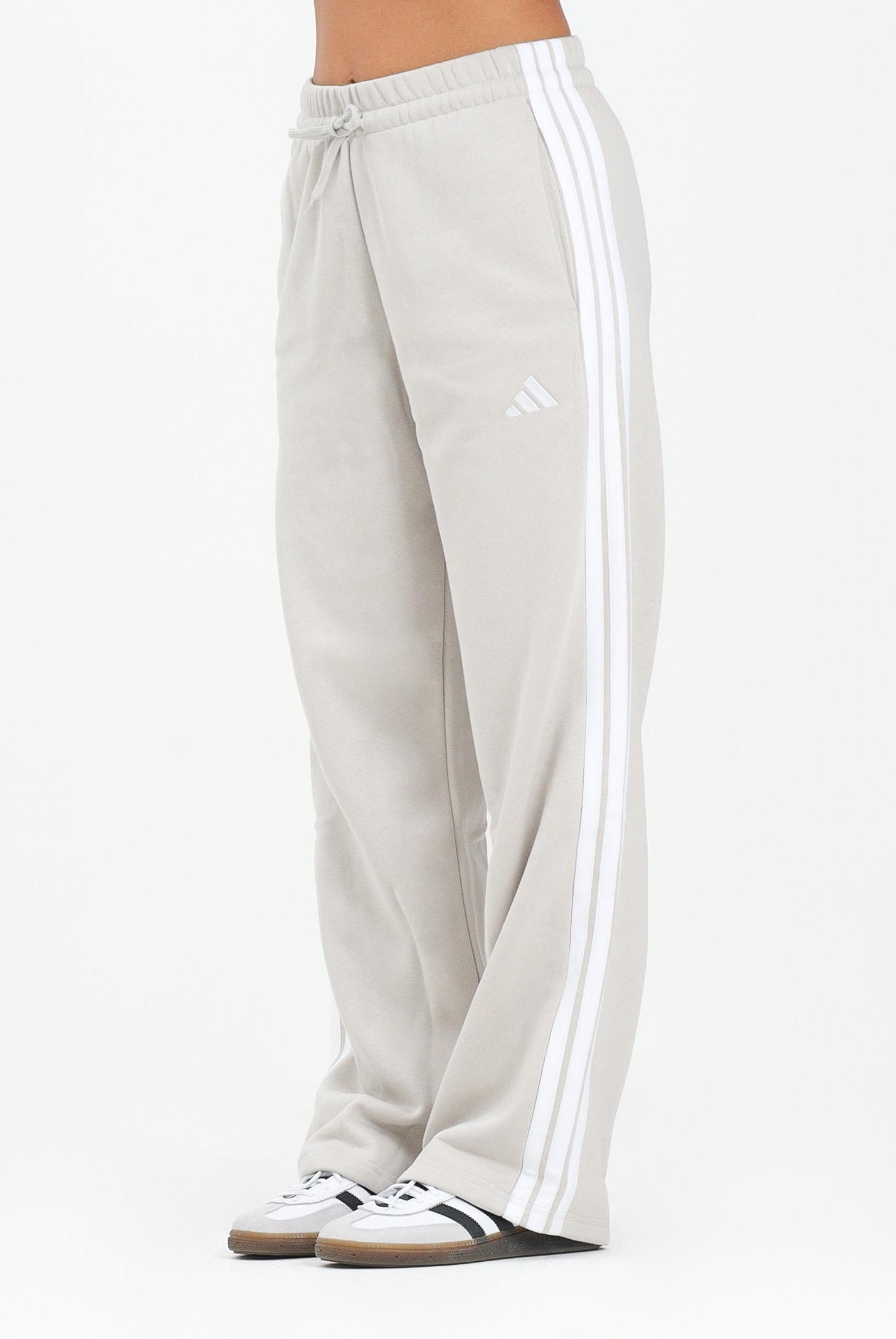 ADIDAS PERFORMANCE Pantalone sportivo Essentials 3-Stripes Open Hem French Terry beige da donna JW9215 ADIDAS PERFORMANCE
