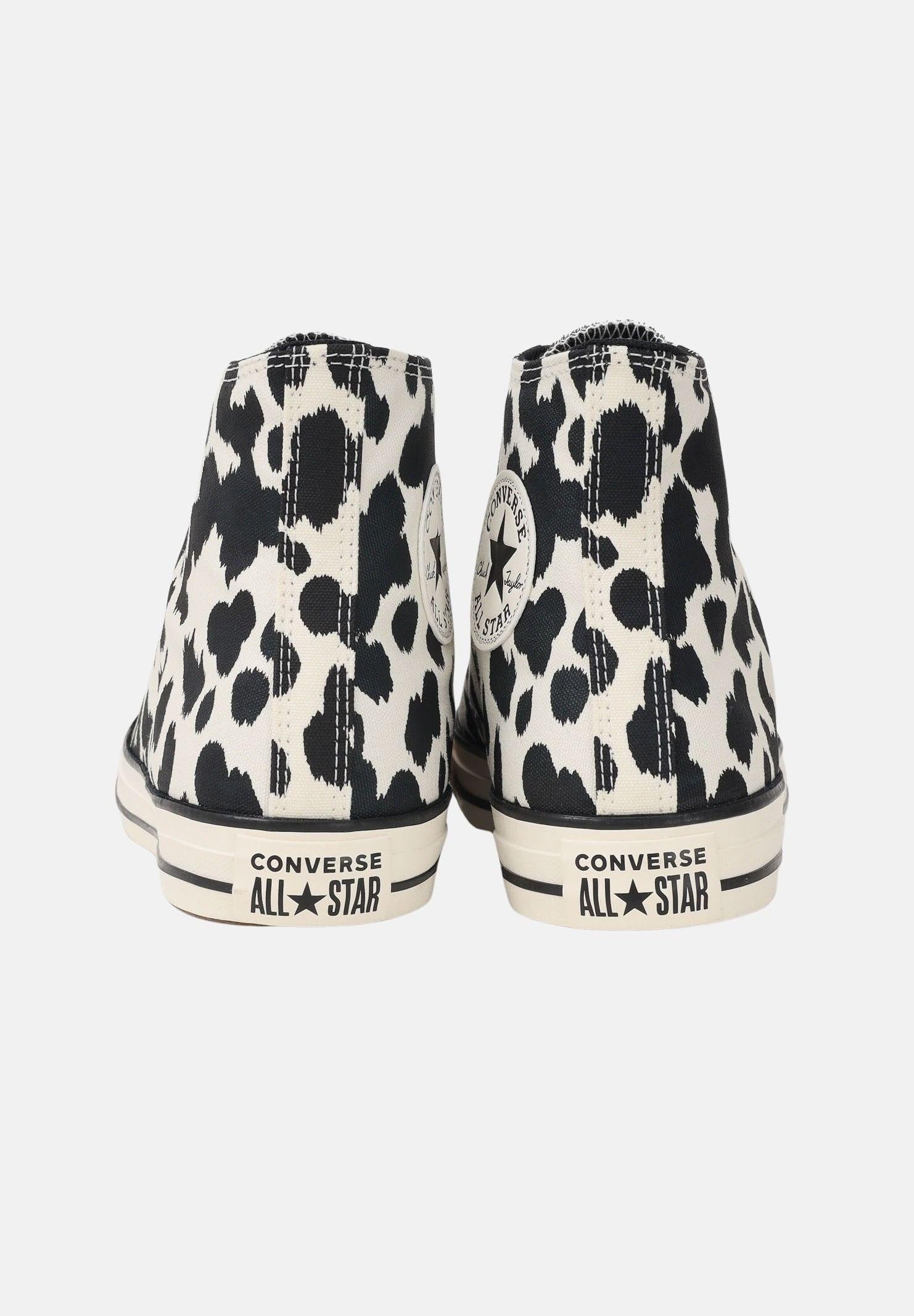 CONVERSE Sneakers Chuck Taylor All Star Animal Print High Top panna e nere da donna A17919C . CONVERSE