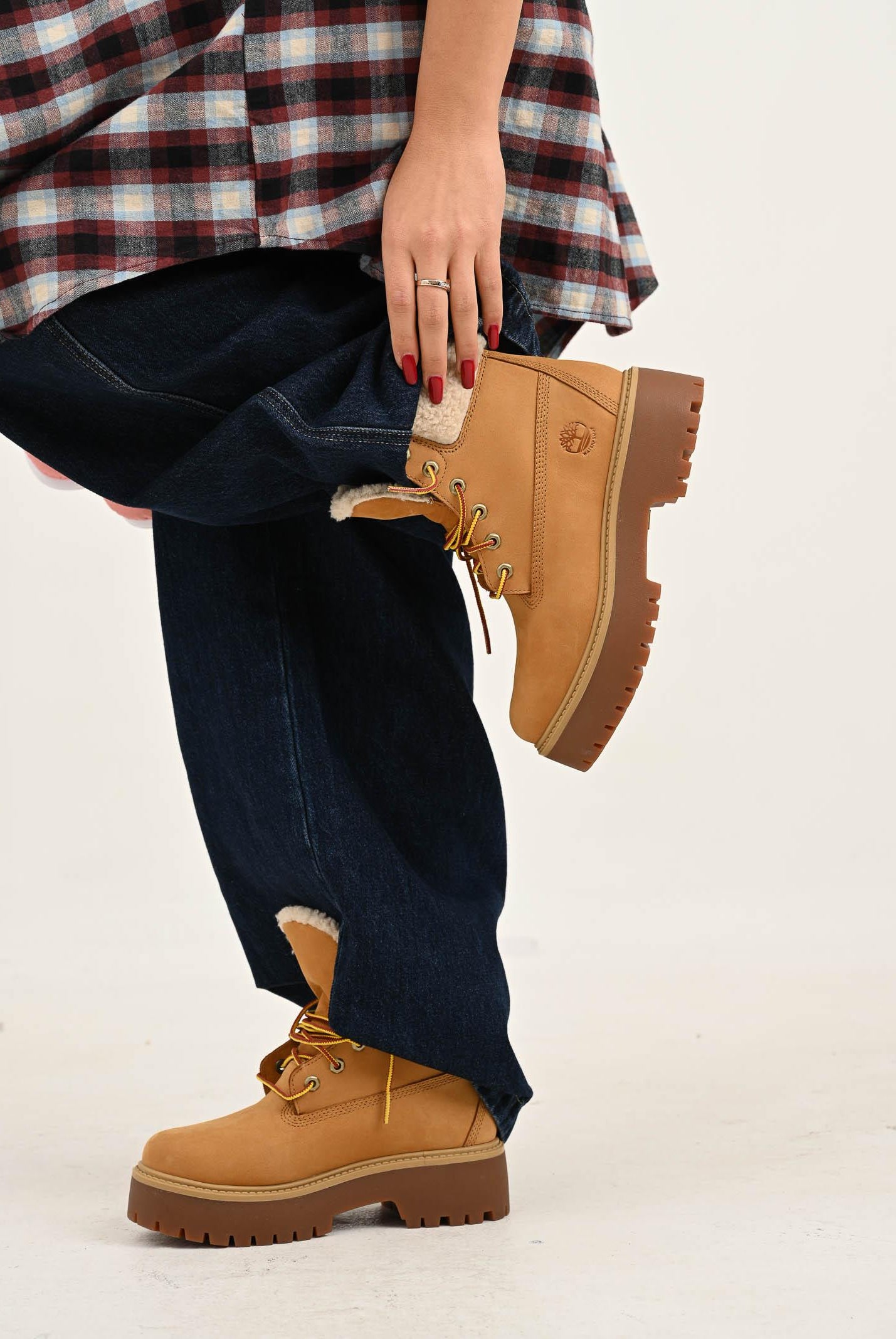 TIMBERLAND Anfibi impermeabili foderati con Plateau Stone Street gialli da donna TB0A2PU67541 . TIMBERLAND