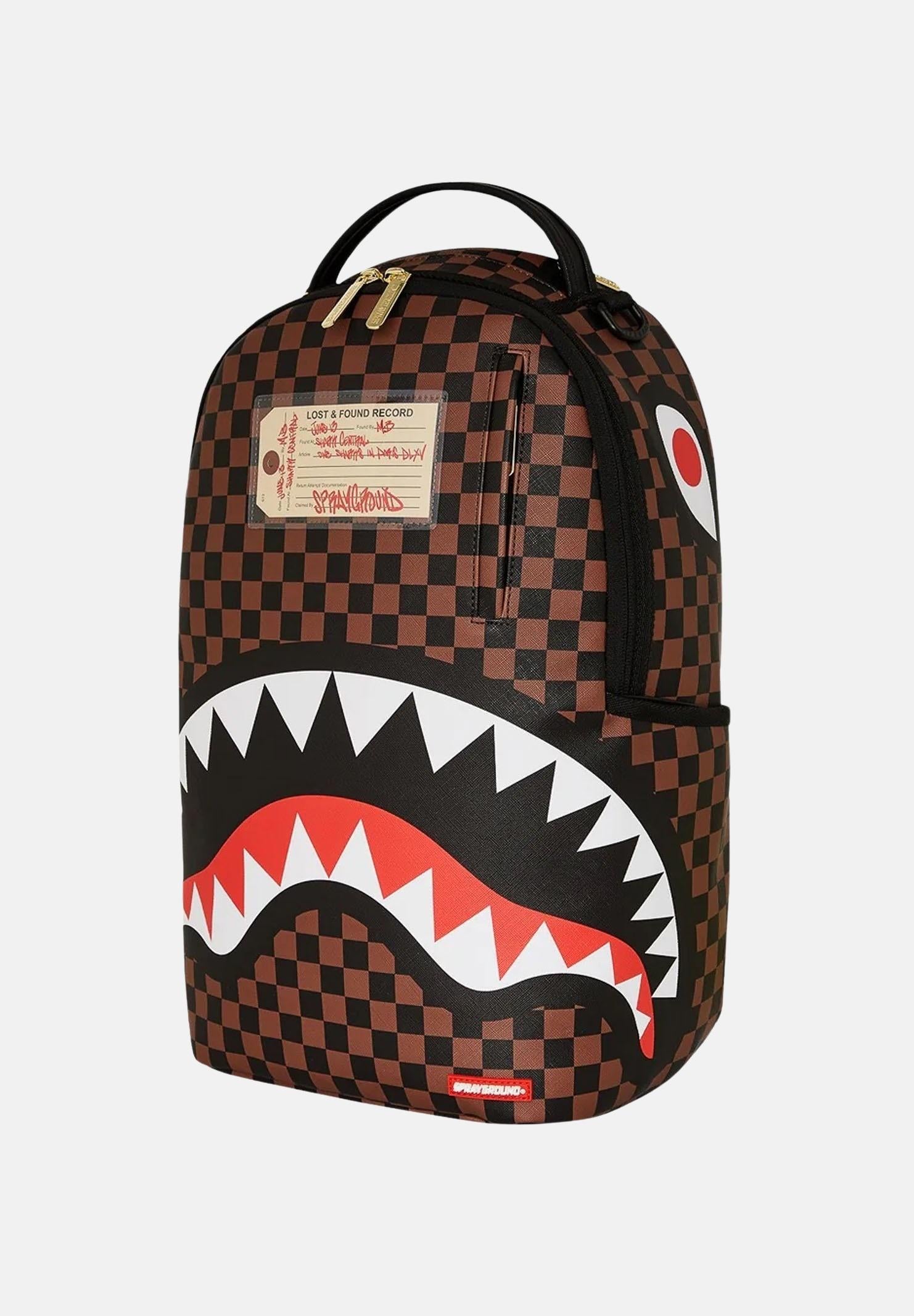 SPRAYGROUND Zaino Sharks In Paris Lost & Found marrone per uomo e donna 910B7687NSZ SPRAYGROUND