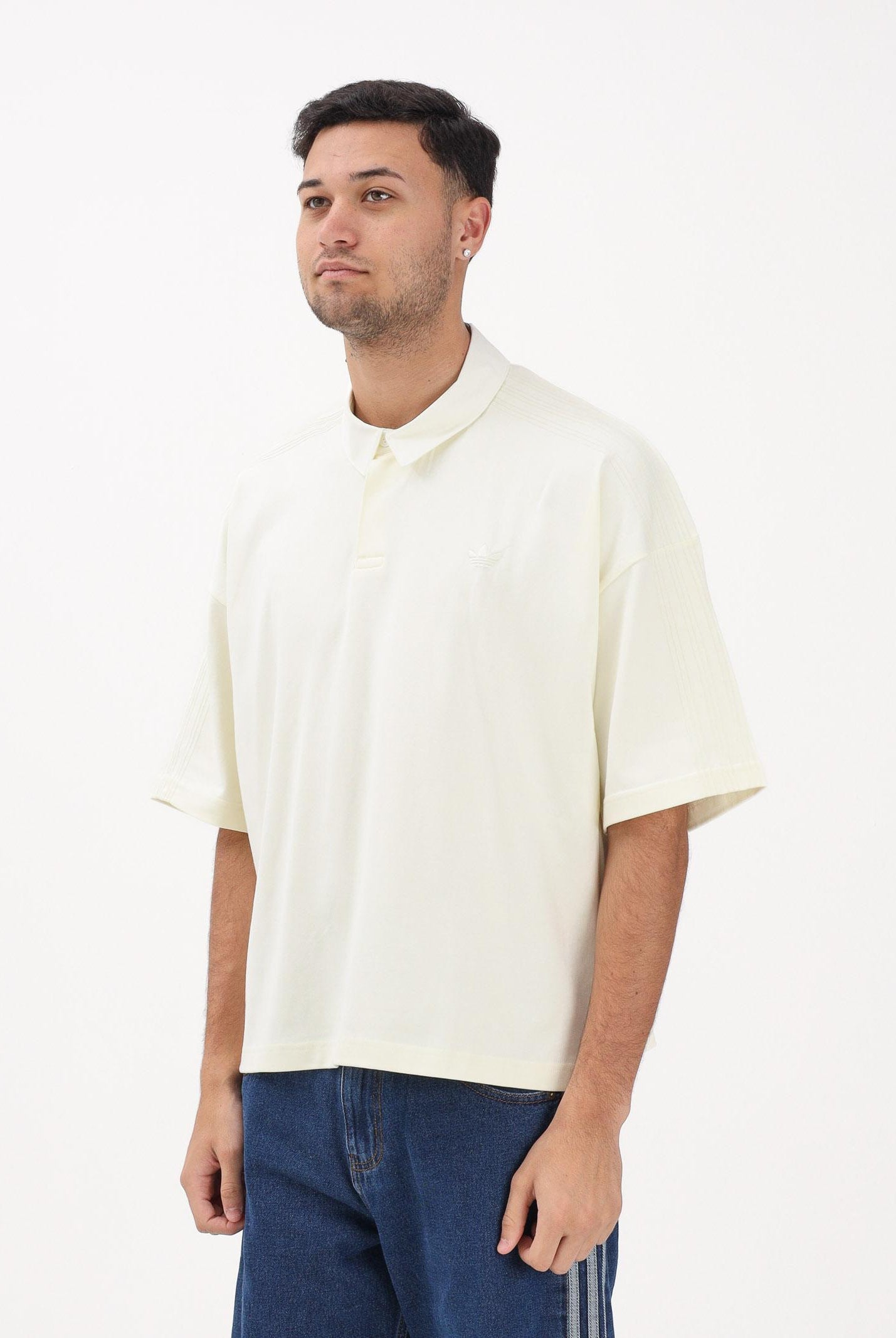 ADIDAS ORIGINALS Polo a manica corta Premium Essentials panna da uomo KD6570 . ADIDAS ORIGINALS