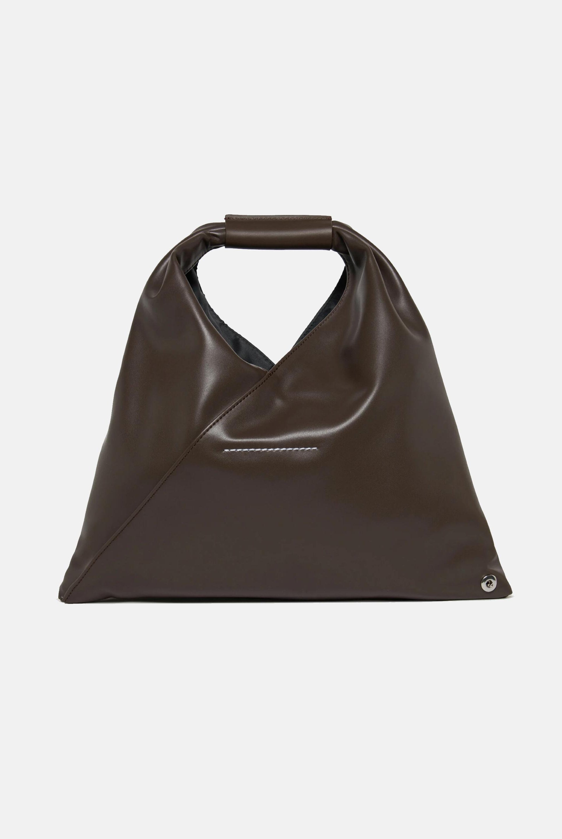 MAISON MARGIELA Borsa a mano Japanese Mini in tessuto spalmato marrone da donna M60606P4313 T2185 MAISON MARGIELA