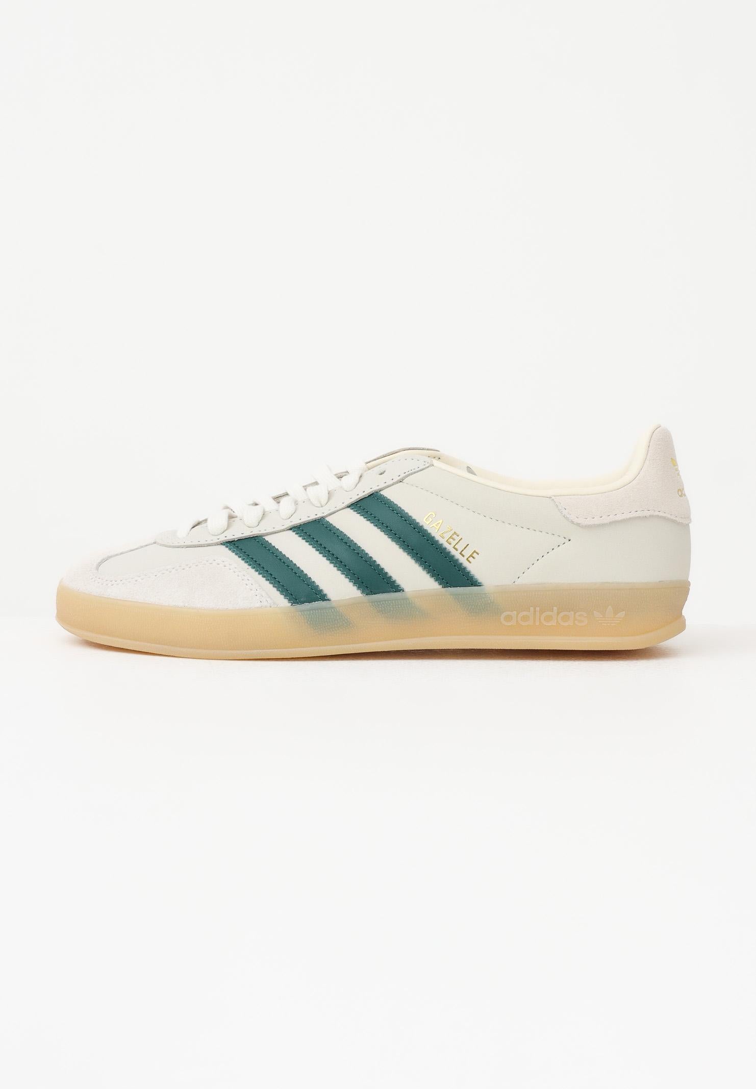 ADIDAS ORIGINALS Sneakers GAZELLE INDOOR AYAKKABI beige e verdi per uomo e donna IH9675 . ADIDAS ORIGINALS