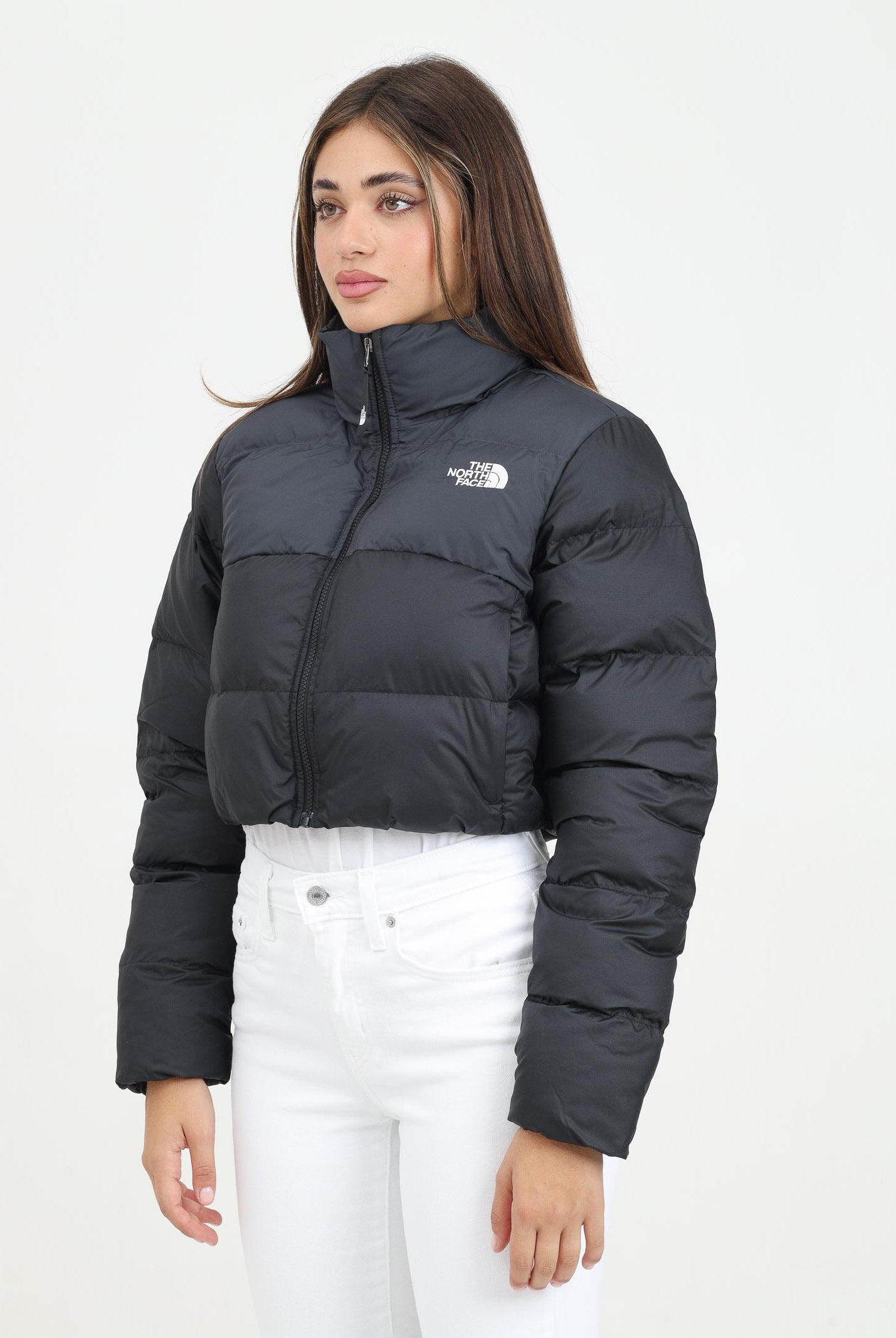 THE NORTH FACE Piumino Cropped Saikuru nero da donna NF0A89JCKT01 . THE NORTH FACE