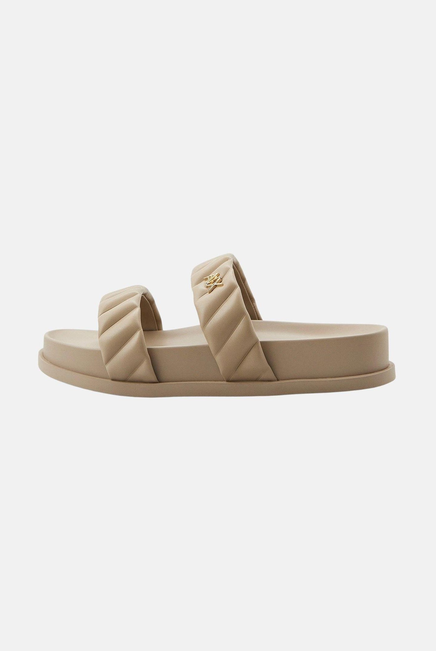 ARMANI EXCHANGE Ciabatte beige da donna con logo XW002574AF22799 U6223 ARMANI EXCHANGE