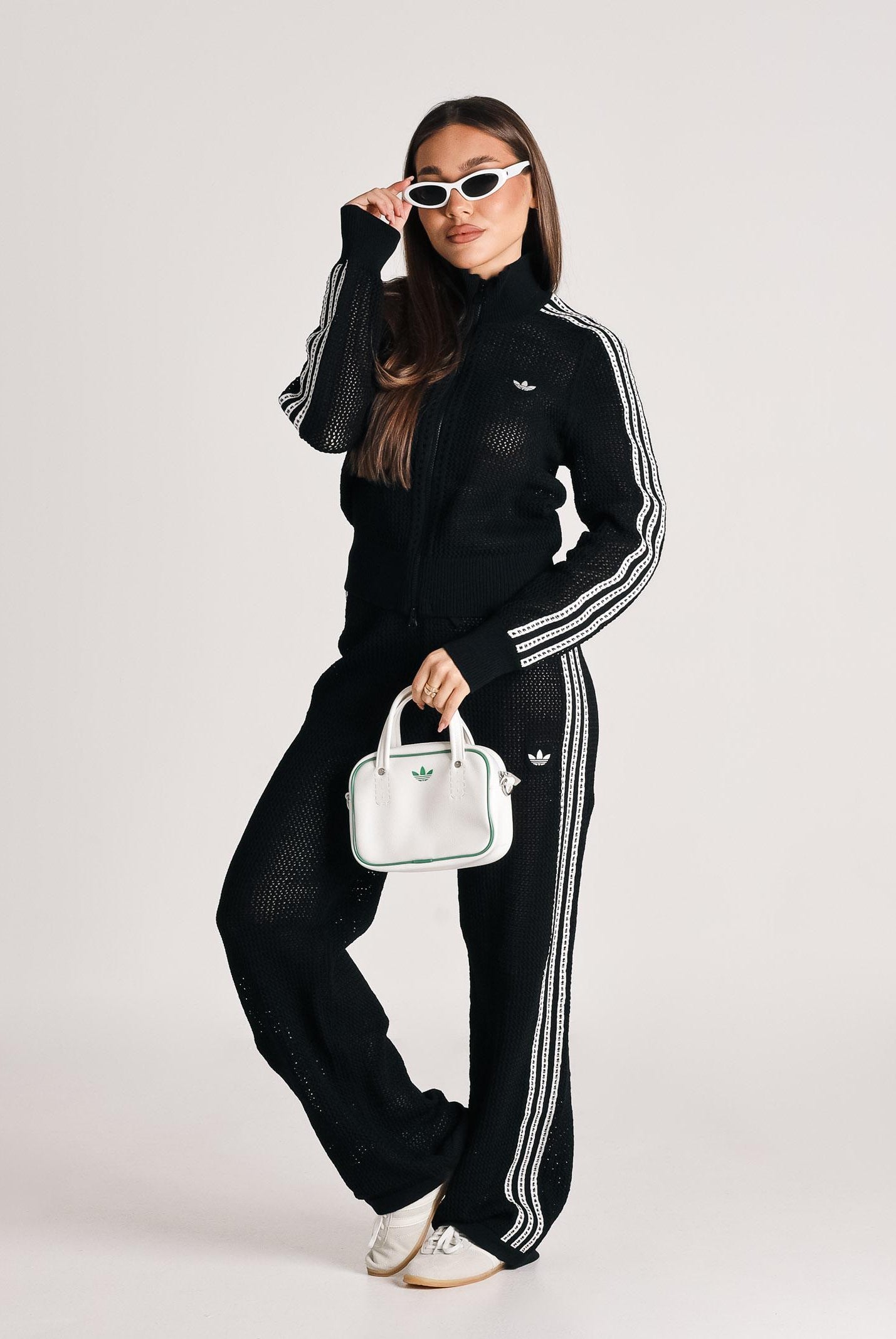 ADIDAS ORIGINALS Cardigan Firebird nero da donna KC6497 . ADIDAS ORIGINALS