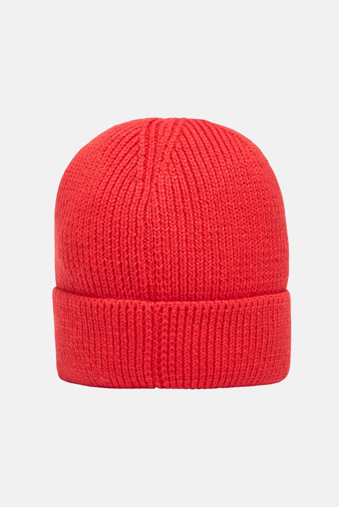 THE NORTH FACE Berretto rosso per uomo e donna con risvolto e logo box TNF NF0A8CHE6821 THE NORTH FACE