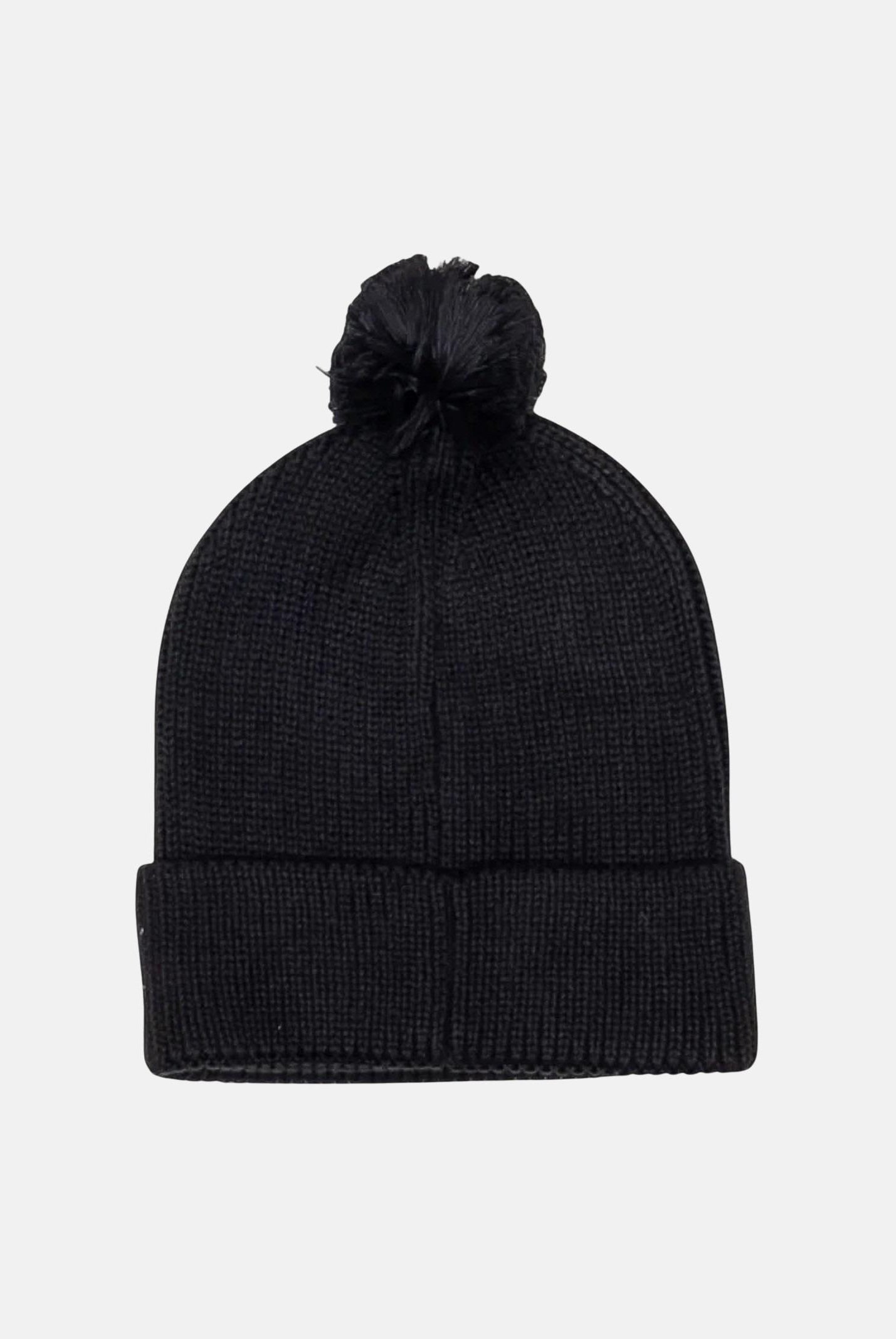 THE NORTH FACE Berretto di lana nero per uomo e donna con pompon e riquadro con logo TNF NF0A8CHFJK31 THE NORTH FACE