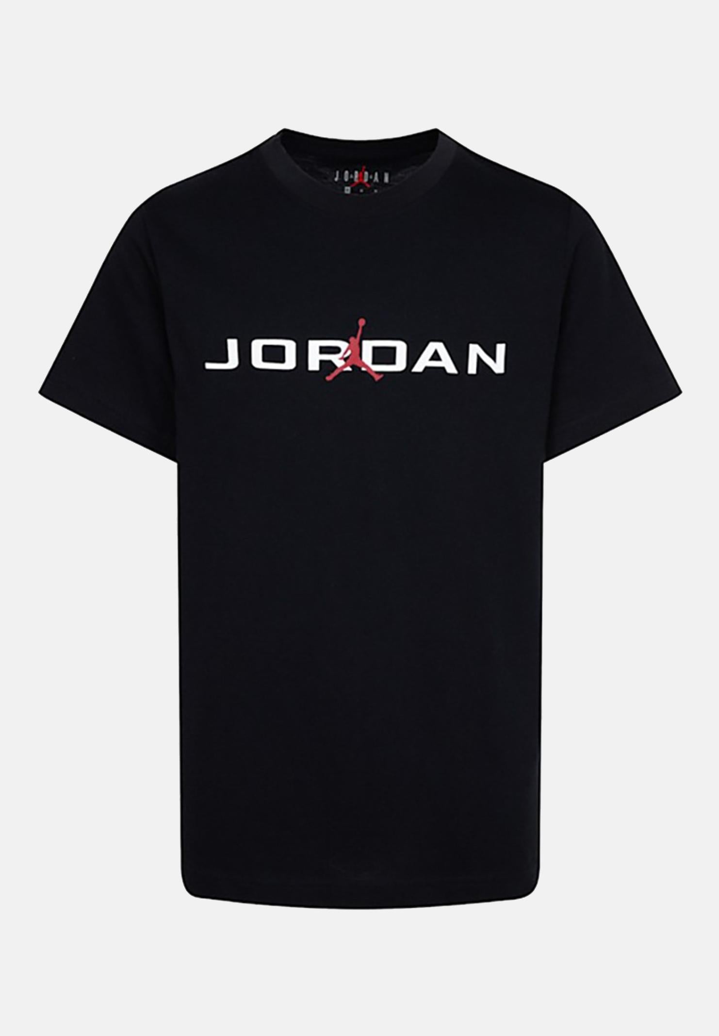 JORDAN T-shirt a manica corta Air Stretch nera per bambino e bambina 95D628 023 JORDAN