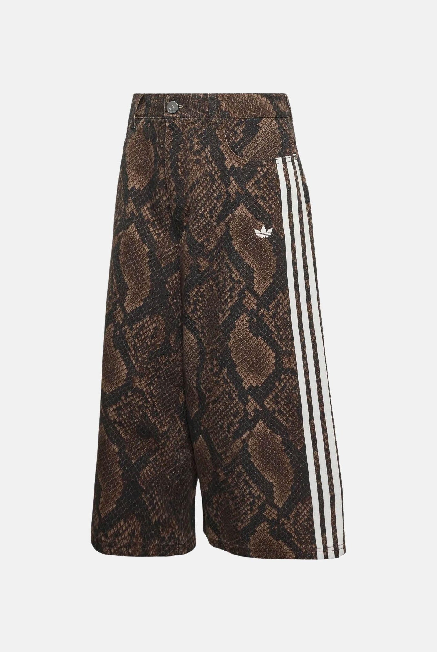 ADIDAS ORIGINALS shorts donna Snake Print Denim Bermuda Shorts marrone donna. KX1900 . ADIDAS ORIGINALS