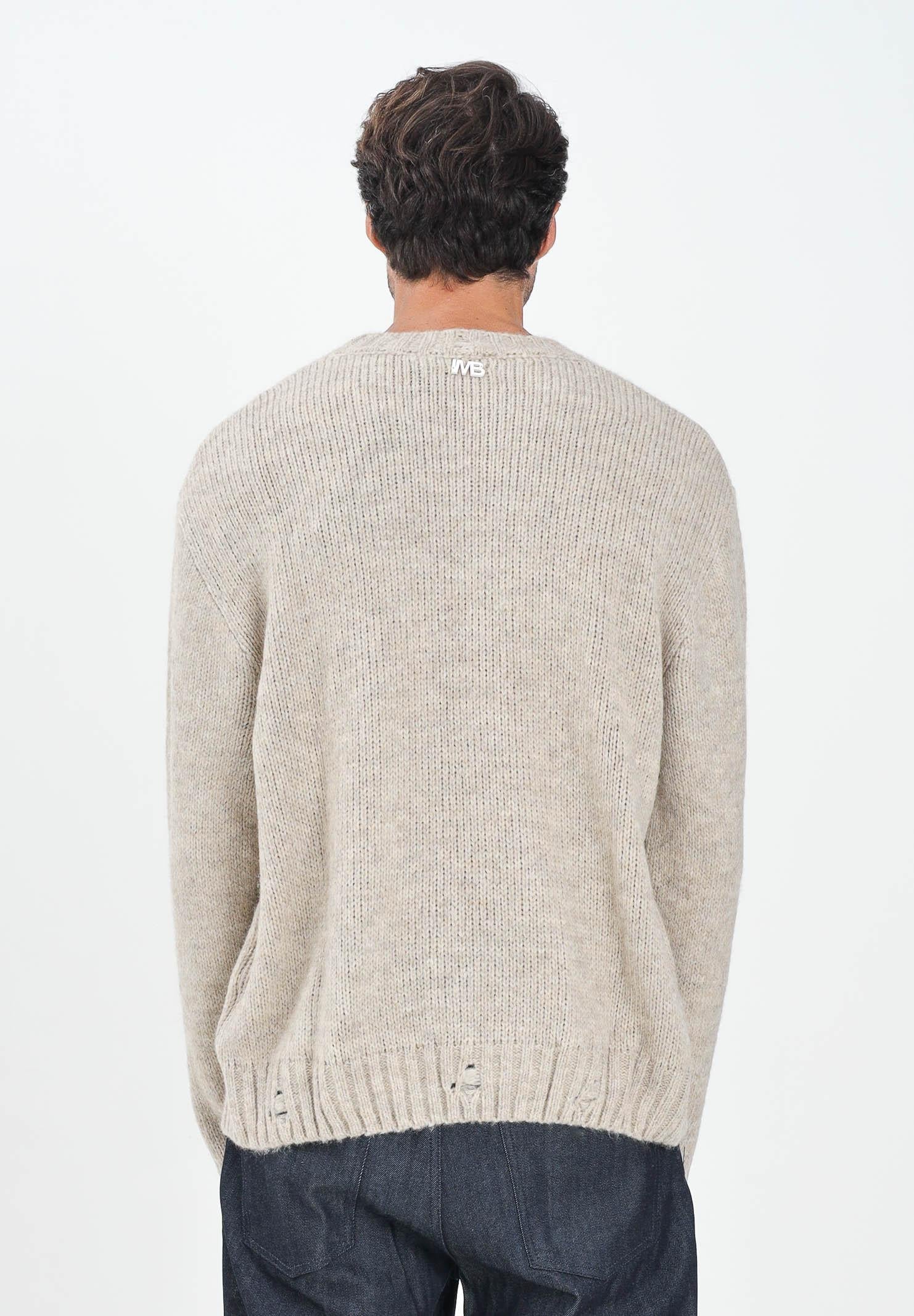 I'M BRIAN Maglione girocollo beige da uomo MA3416 0025 I'M BRIAN