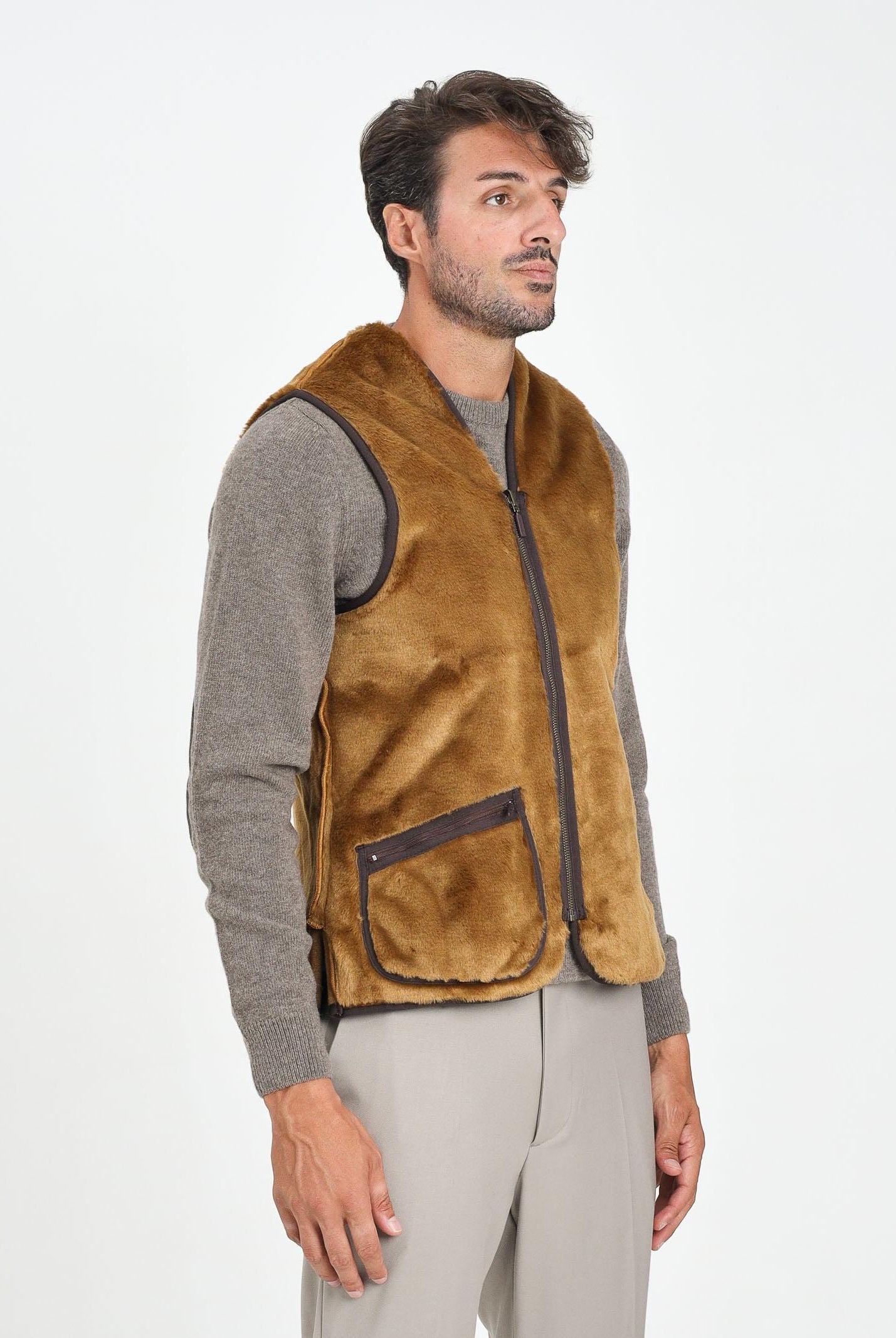 BARBOUR Smanicato marrone da uomo progettato per essere inserito all'interno delle giacche Bedale 252MMLI0004 BR31 BARBOUR