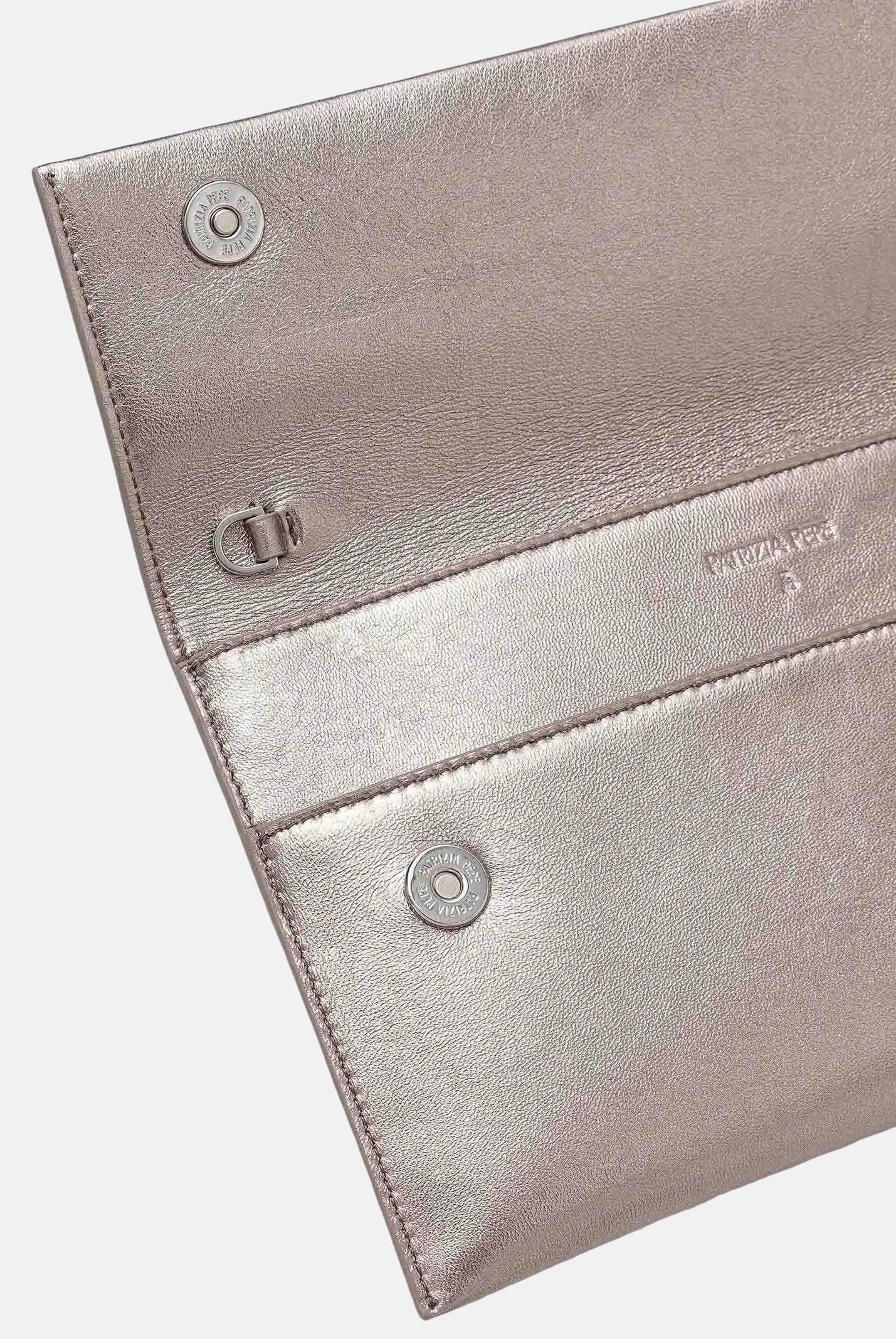 PATRIZIA PEPE Pochette Fly grigio metallizzato da donna CB5460L041 S765 PATRIZIA PEPE