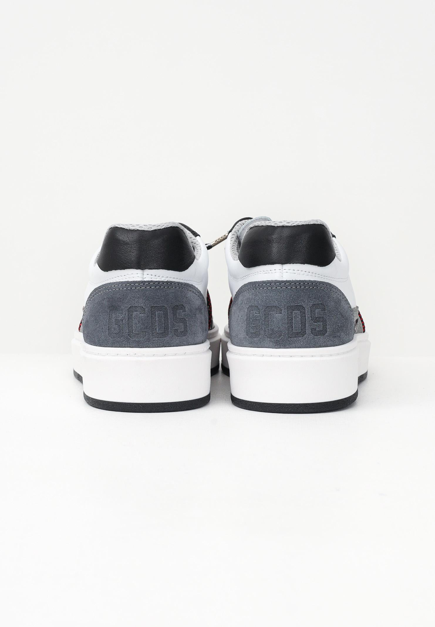 GCDS Sneakers bianche, nere e grigie da uomo con logo B1EU4203AF3 09 GCDS